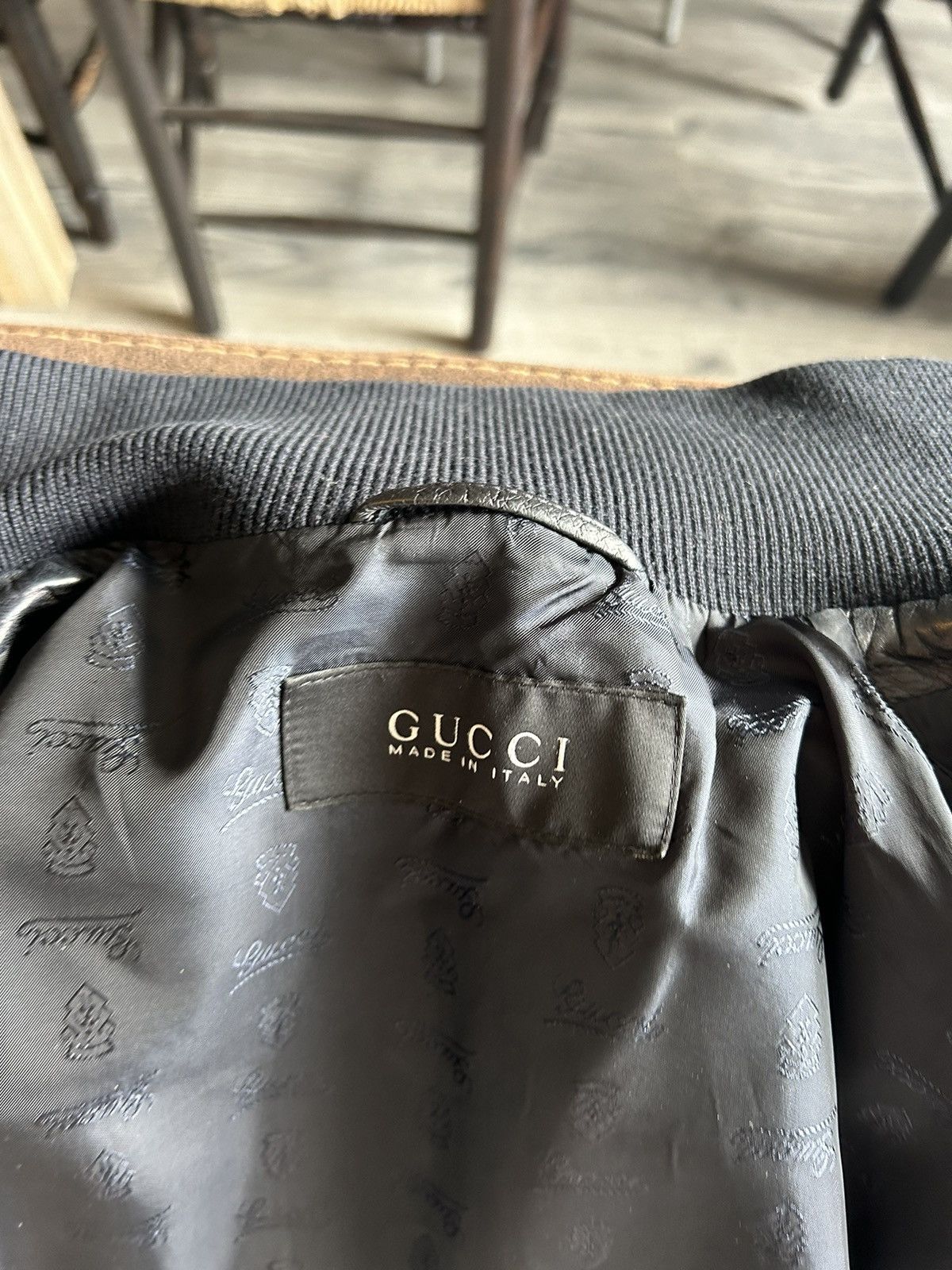 Gucci Gucci Black Lambskin Leather Bomber Jacket - Size IT 46 Size US S / EU 44-46 / 1 - 13 Thumbnail