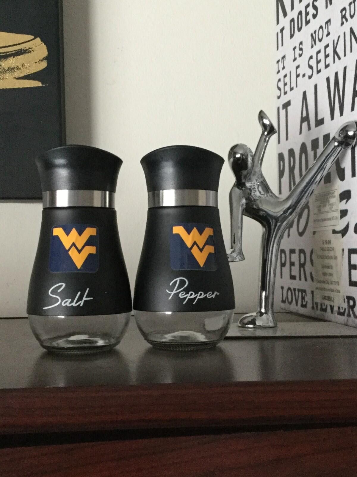 The Unbranded Brand West Virginia Mountaineers Stainless Steel Salt & Pepper Set Size ONE SIZE - 1 Preview