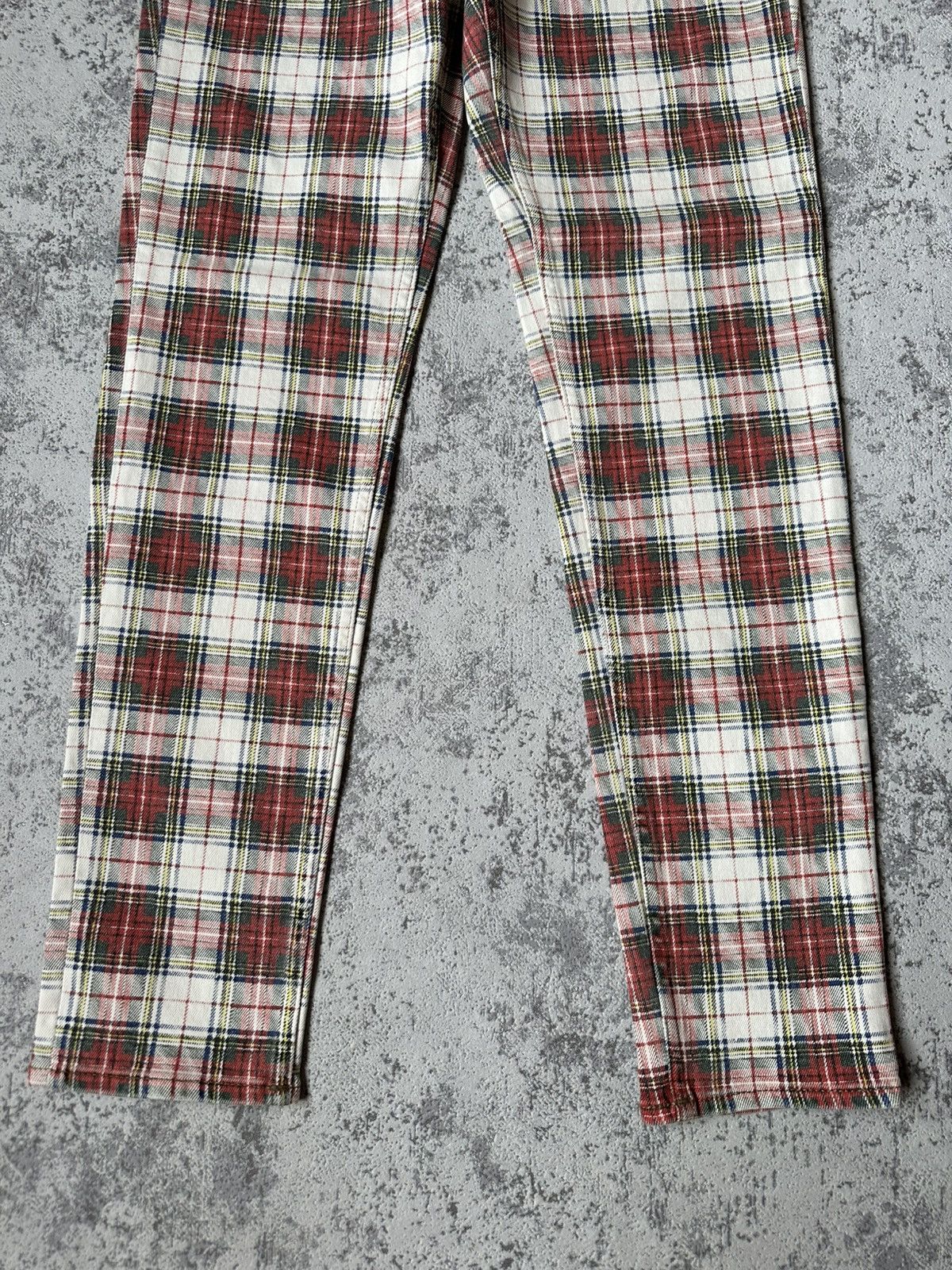 Cheap Monday Cheap Monday Tartan Skinny Jeans Red Plaid 26x32 Size US 26 / EU 42 - 5 Thumbnail