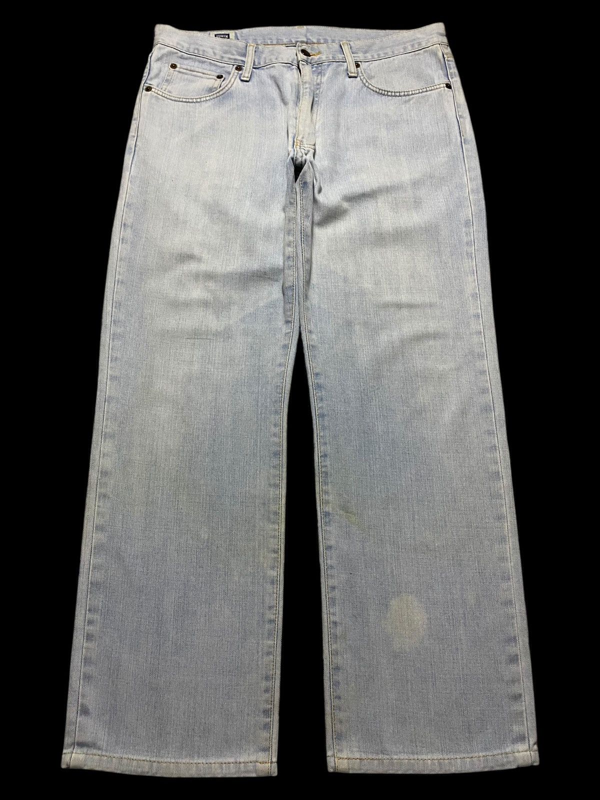 Edwin Vintage Japanese Brand Edwin Faded Light Blue Loose Jeans Size US 35 - 1 Thumbnail