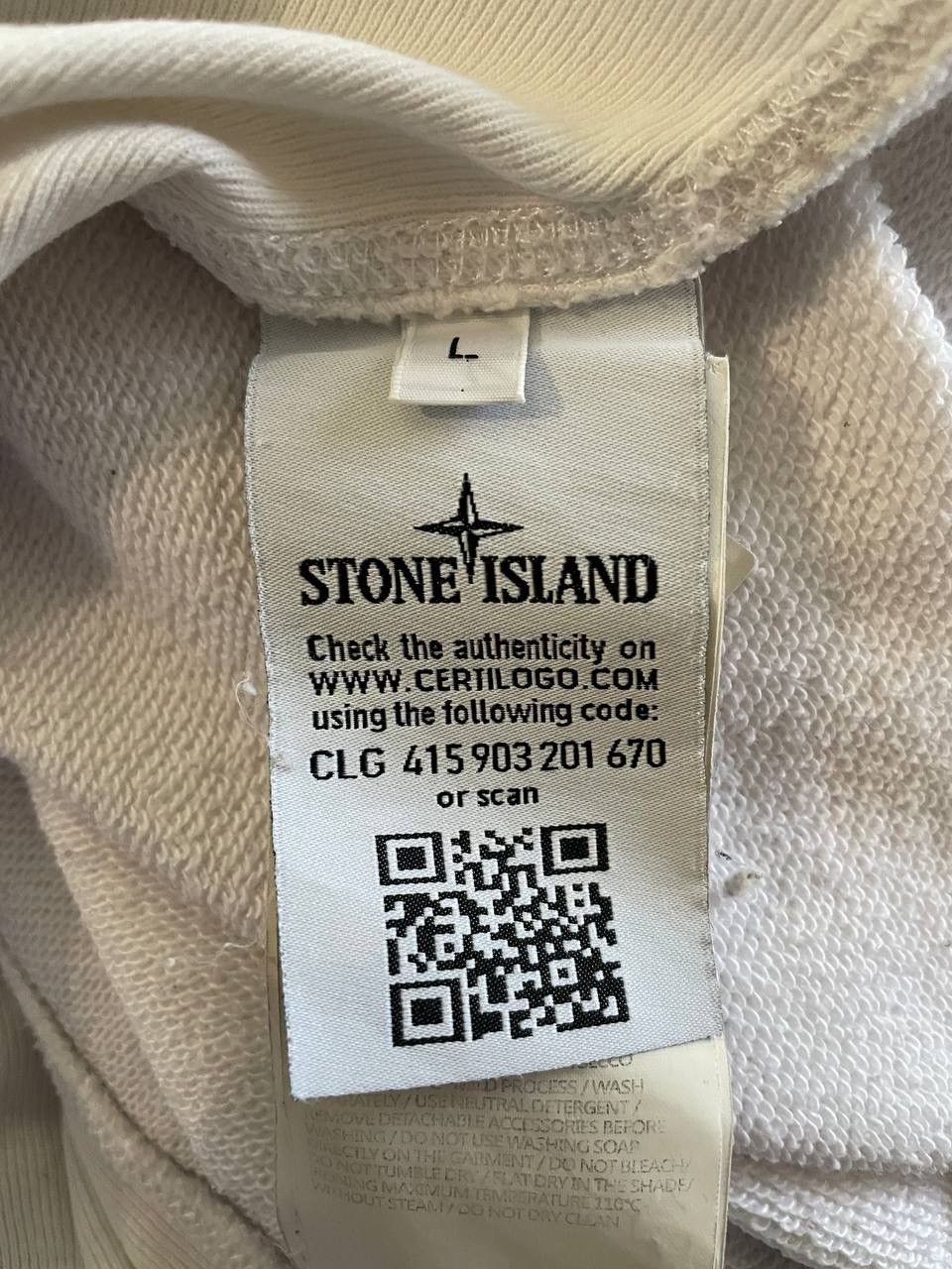 Stone Island Stone Island Crewneck White Sweatshirt Size US L / EU 52-54 / 3 - 13 Thumbnail