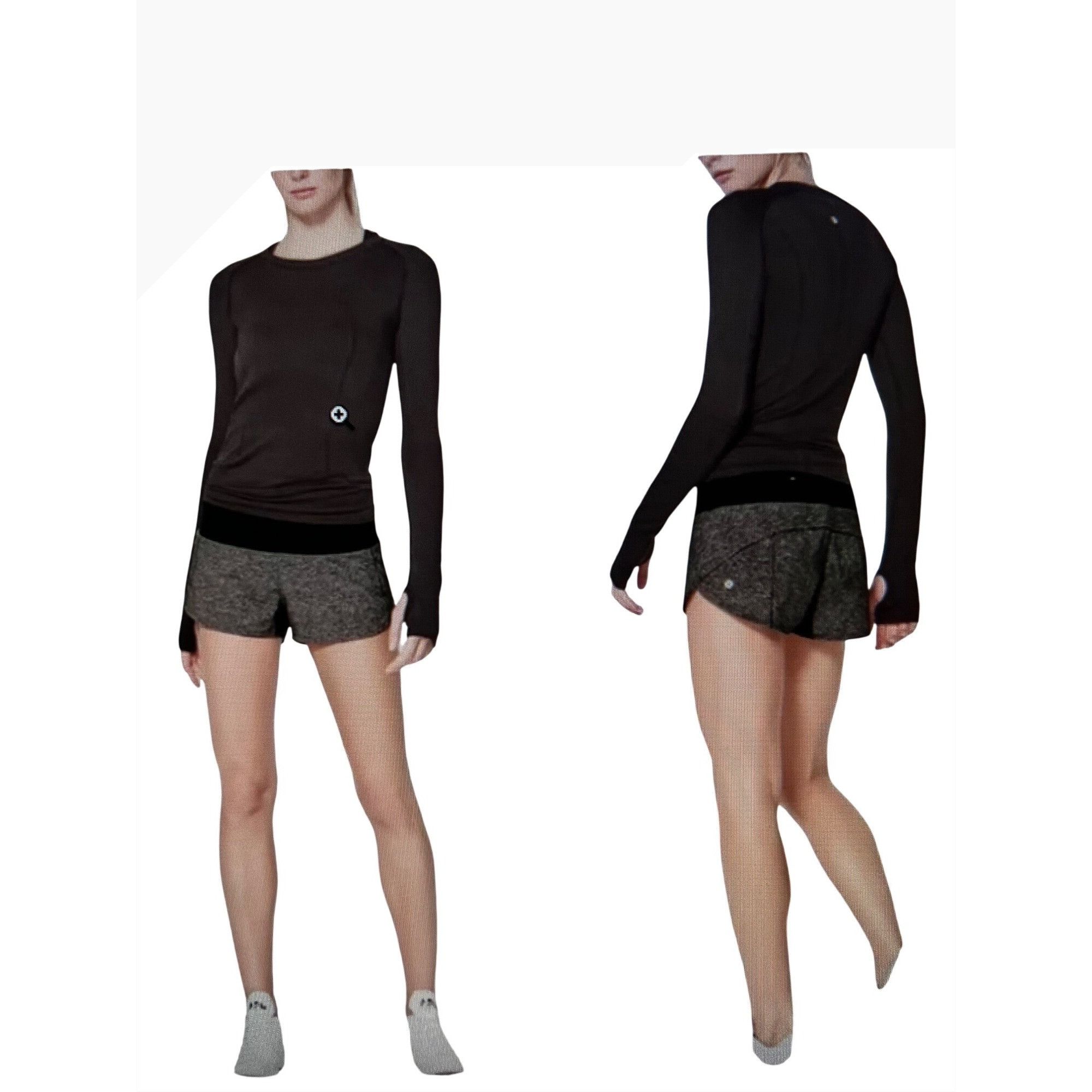 Lululemon Lululemon Speed Up Short Sz 4 Heather Gray Lux Multi Black S Size 26" / US 2 / IT 38 - 2 Thumbnail