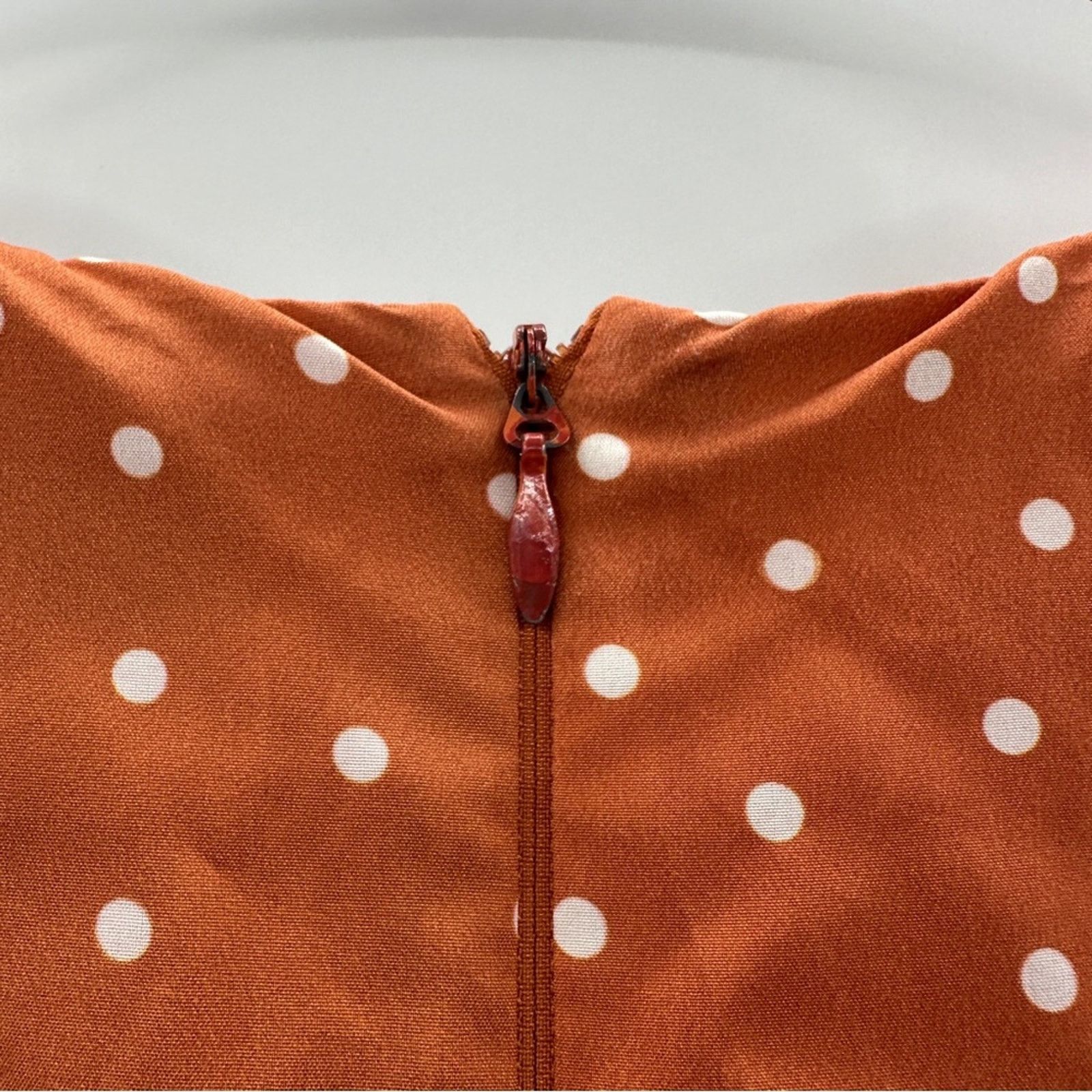 REVOLVE Stylestalker Laurel Orange White Polka Dot Cropped Jumpsuit Size 30" / US 8 / IT 44 - 12 Thumbnail