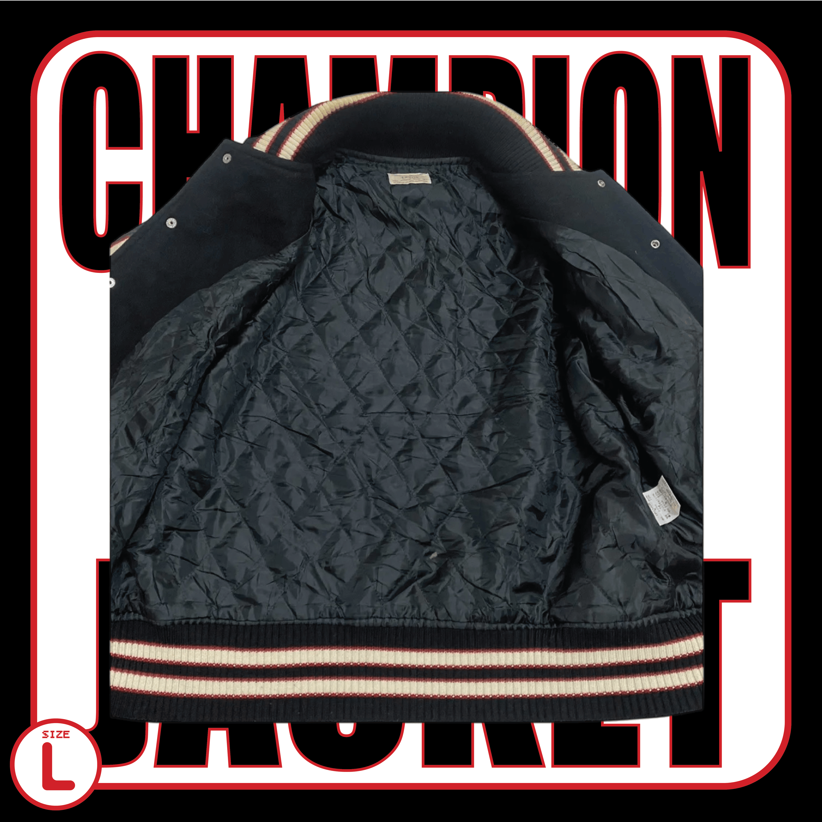 Champion × Leather Vintage Champion Leather Wool Varsity Letterman Jacket Size US L / EU 52-54 / 3 - 4 Thumbnail