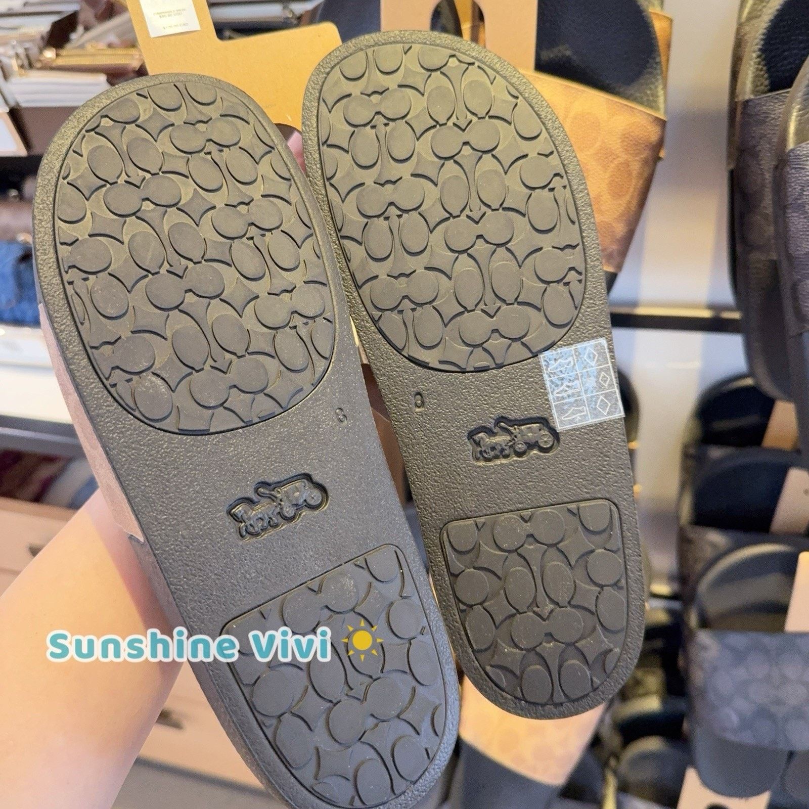 Coach NEW Coach Women's Udele Signature Sport Slide Tan CY243 US 7 Size US 7 / IT 37 - 3 Thumbnail