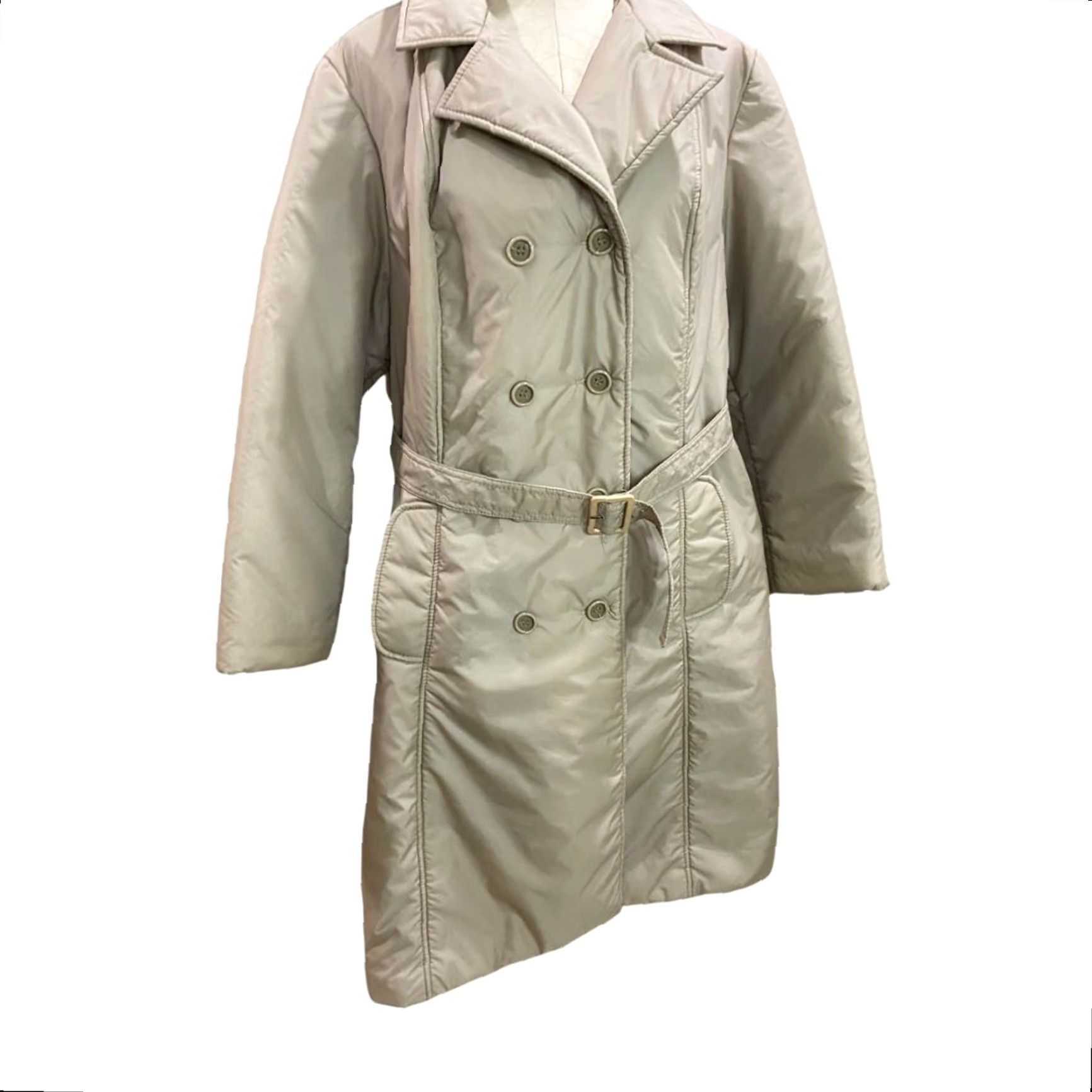 Vintage Bromleigh Womens Vintage Insulated Coat Belted Midi Faux Plus Size 24.5 Brown Polyester Jacket Coats Womens Plus Size Retro 90s? Size 4XL / US 24-26 - 3 Thumbnail