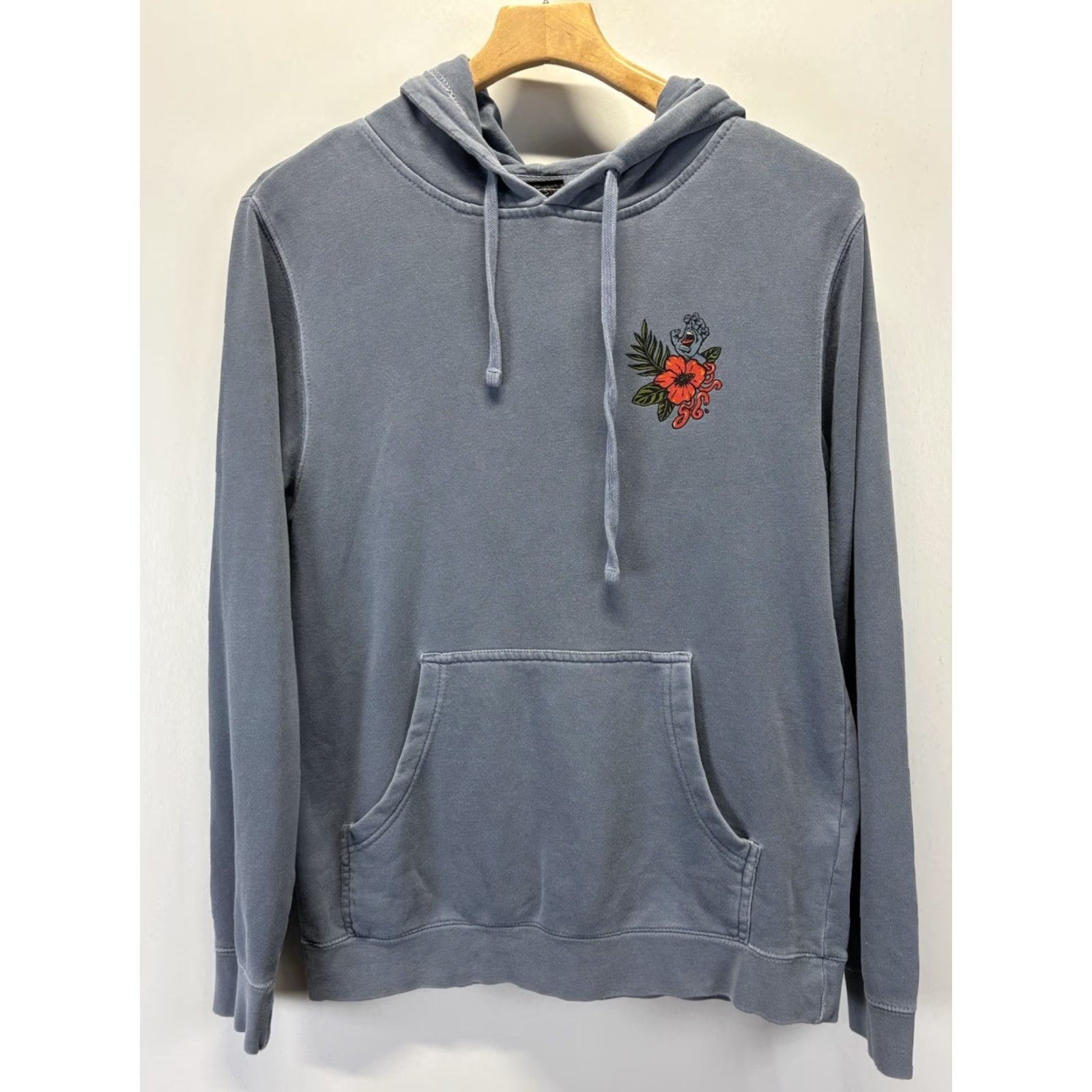 Vintage VINTAGE Santa Cruz Hoodie Men Small Blue Sweatshirt Graphic Rose Logo Skateboard Skater Skateboarding Fall Winter Size US S / EU 44-46 / 1 - 2 Thumbnail