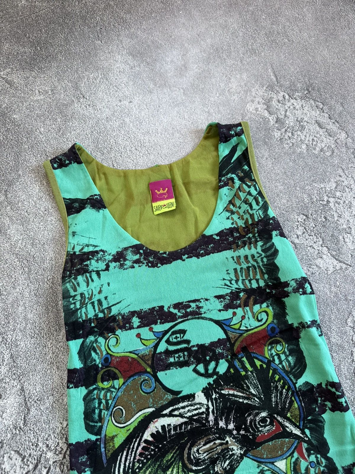 Jean Paul Gaultier Save the queen M/size Mesh top tank retro shirts avantgarde Size M / US 6-8 / IT 42-44 - 4 Thumbnail