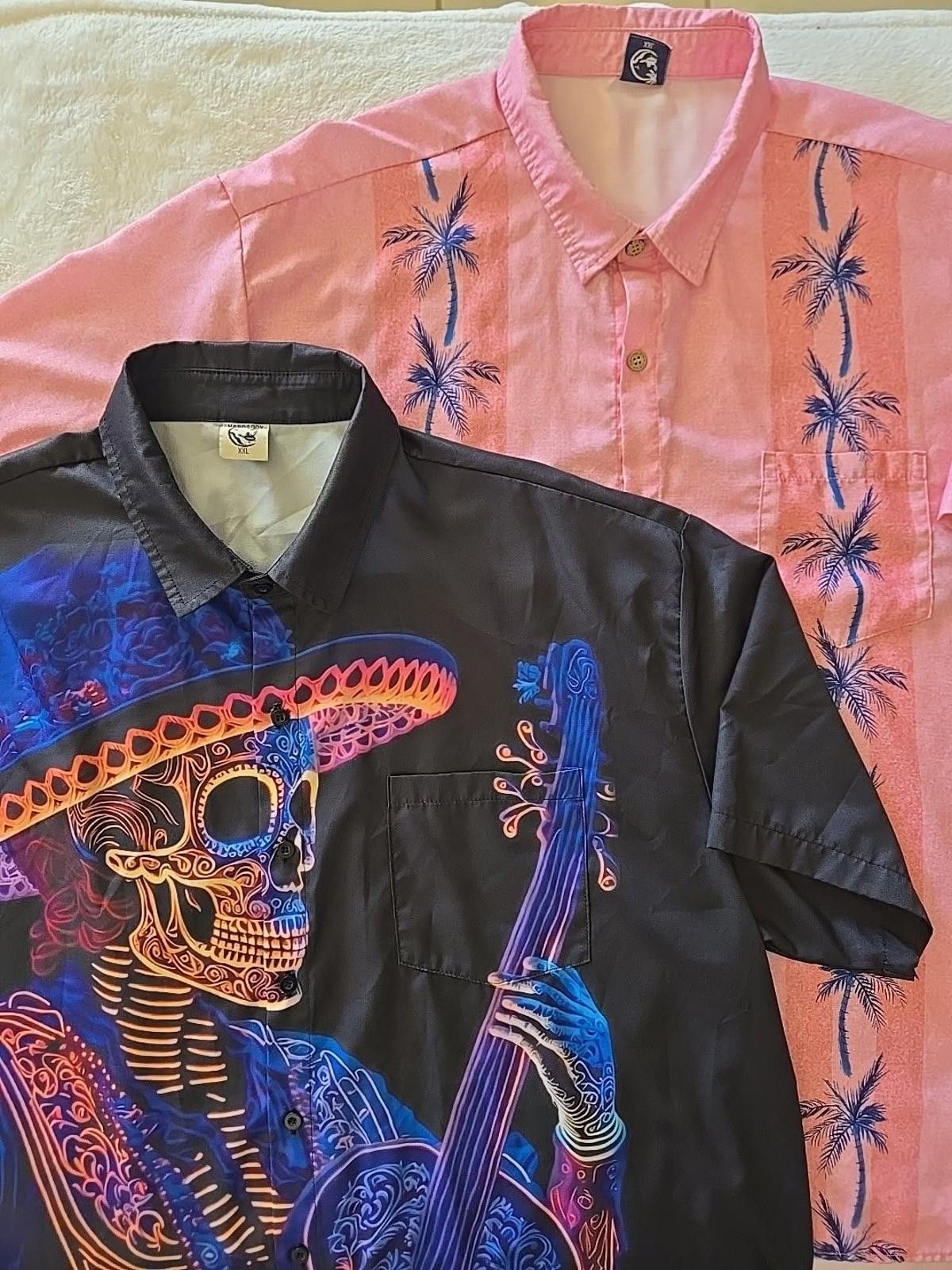 Other HARDADDY Mens XXL Day of the Dead / Hawaiian Button-up Shirt Size US XXL / EU 58 / 5 - 6 Thumbnail