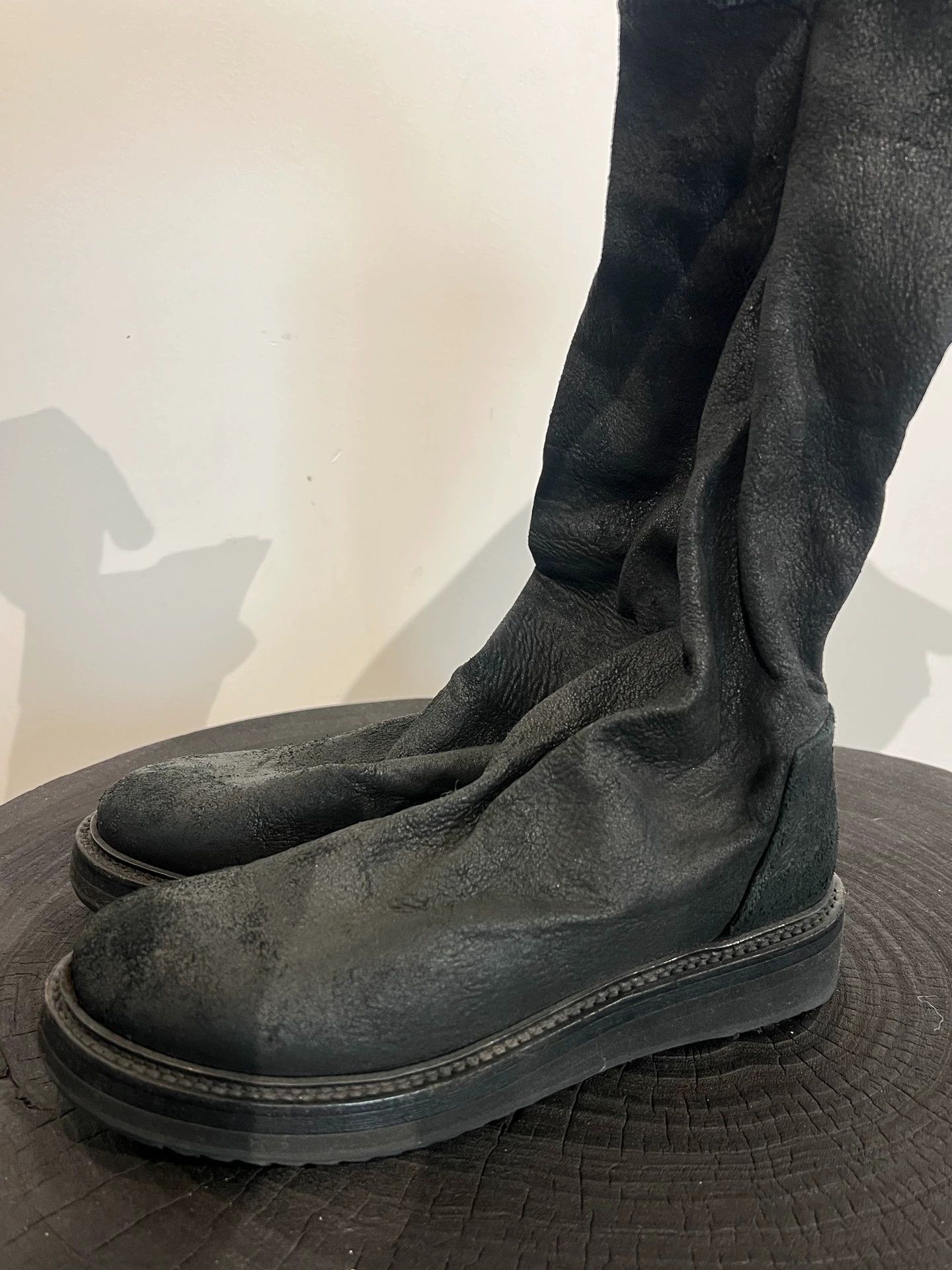 Rick Owens Rick Owens mid-calf boots cracked lamb suede 35 Size US 4.5 / IT 34.5 - 1 Thumbnail