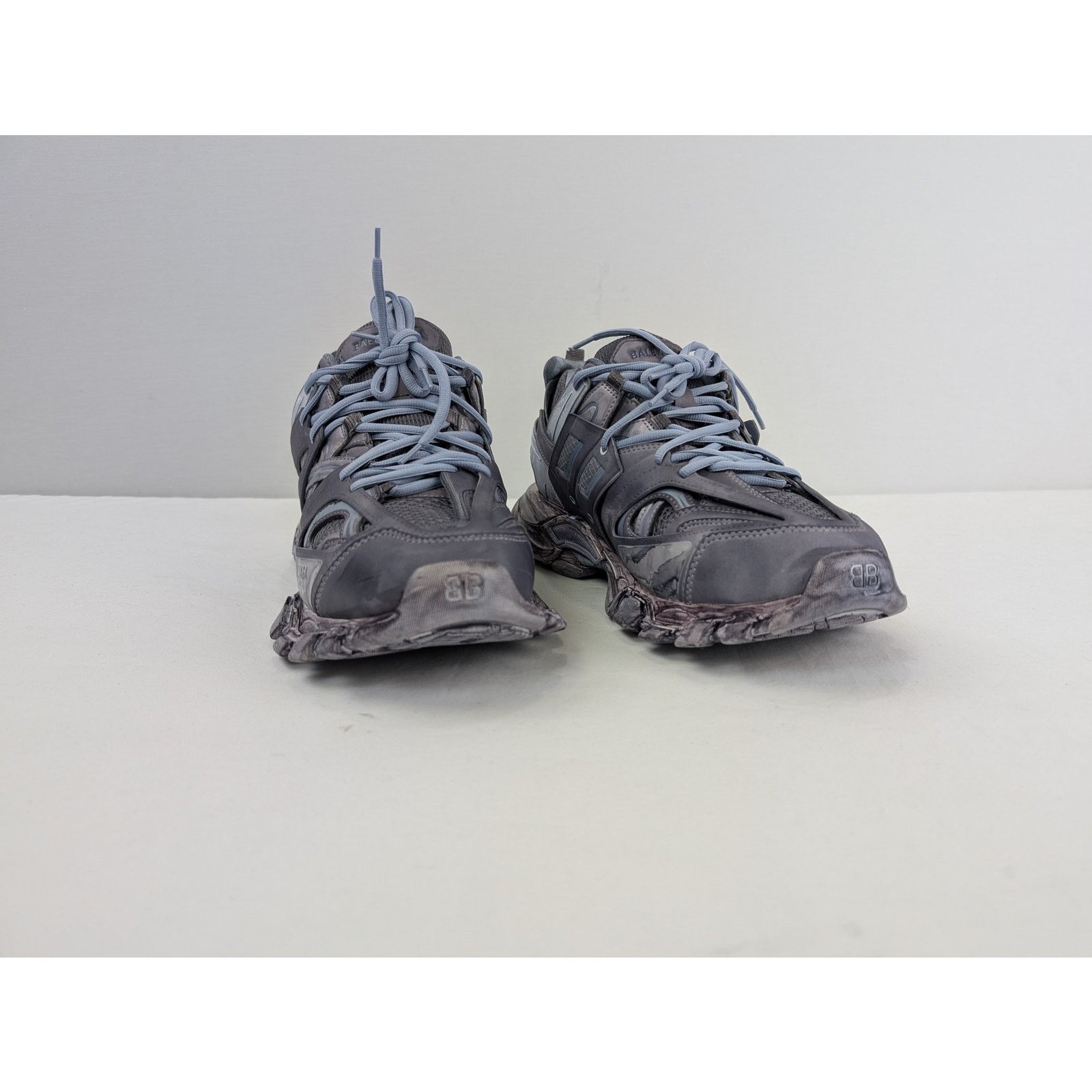 Balenciaga o1rshd1 Faded Mesh Rubber Track Sneakers in Multicolor Size US 12 / EU 45 - 7 Thumbnail