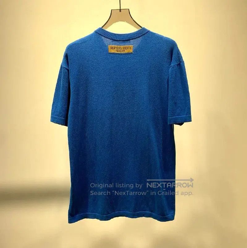 Louis Vuitton Louis Vuitton Blue Wool Men's T-Shirt . Size US L / EU 52-54 / 3 - 2 Thumbnail