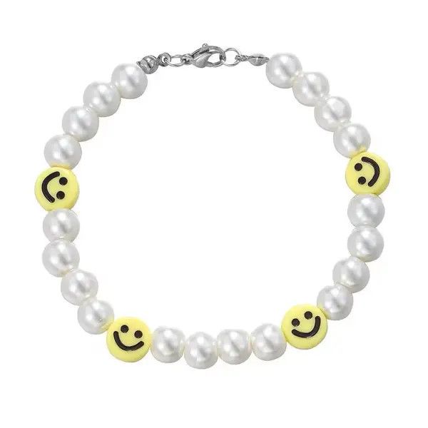 Jewelry Smiling Face Bead Bracelets Size ONE SIZE - 2 Thumbnail