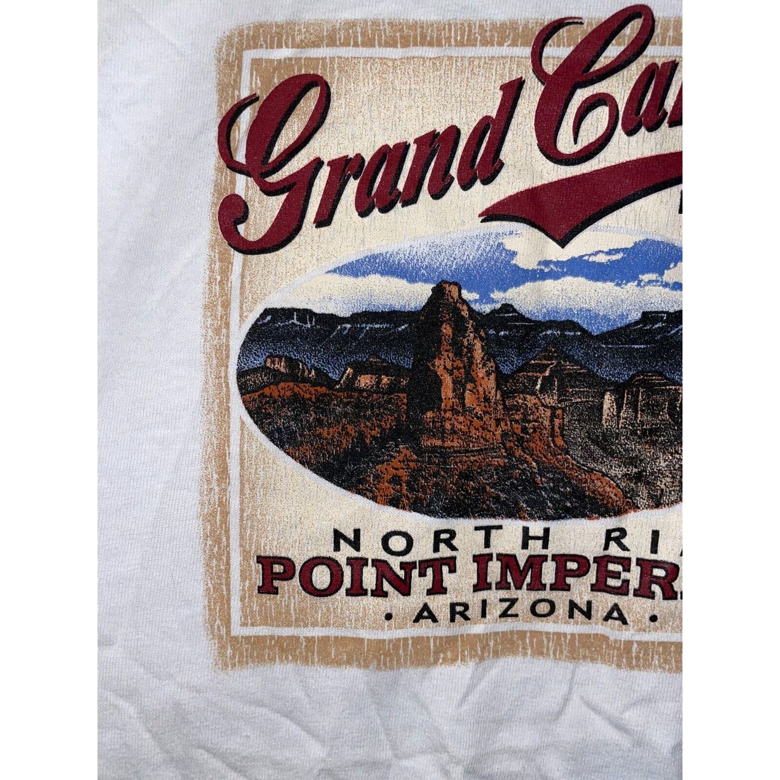 Jerzees Vintage Grand Canyon National Park Arizona XL White Shirt Size US XL / EU 56 / 4 - 3 Thumbnail