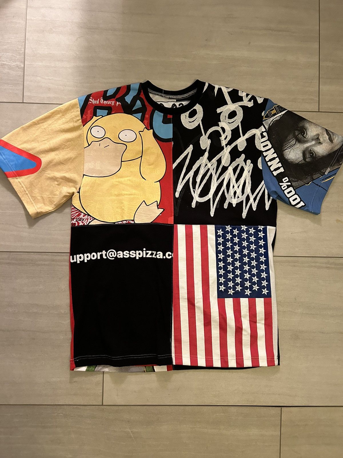 Asspizza Asspizza Patchwork Panel T Shirt Size US L / EU 52-54 / 3 - 1 Thumbnail