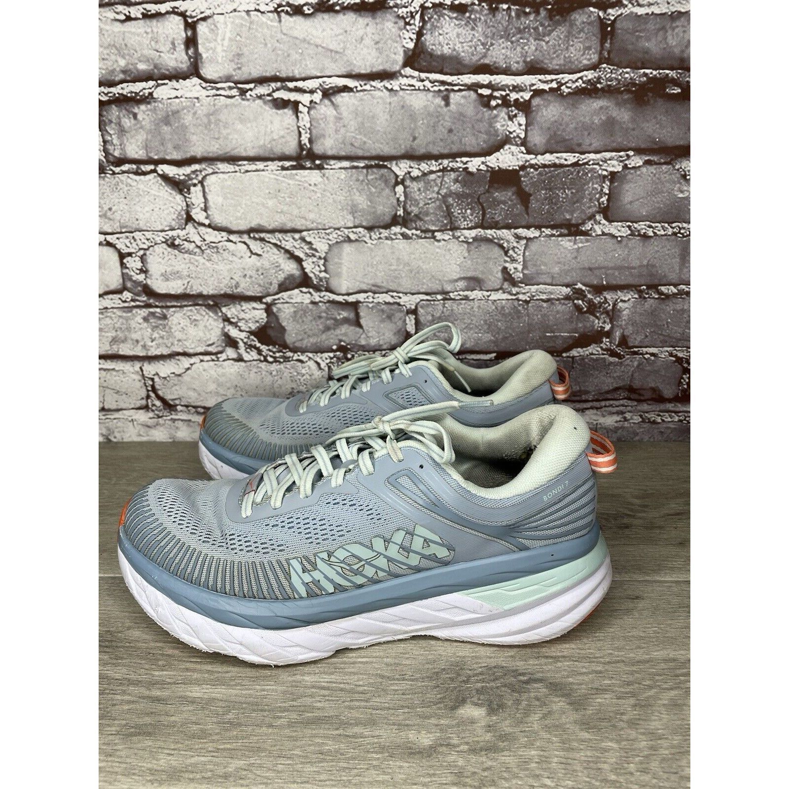 Hoka Hoka One One Bondi 7 1110519 Blue Synthetic Running Shoes Wo Size US 9 / IT 39 - 22 Thumbnail