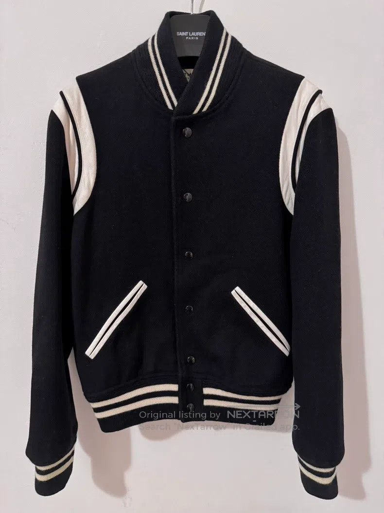 Saint Laurent Paris Saint Laurent Paris Leather patched black and white baseba Size US S / EU 44-46 / 1 - 1 Thumbnail