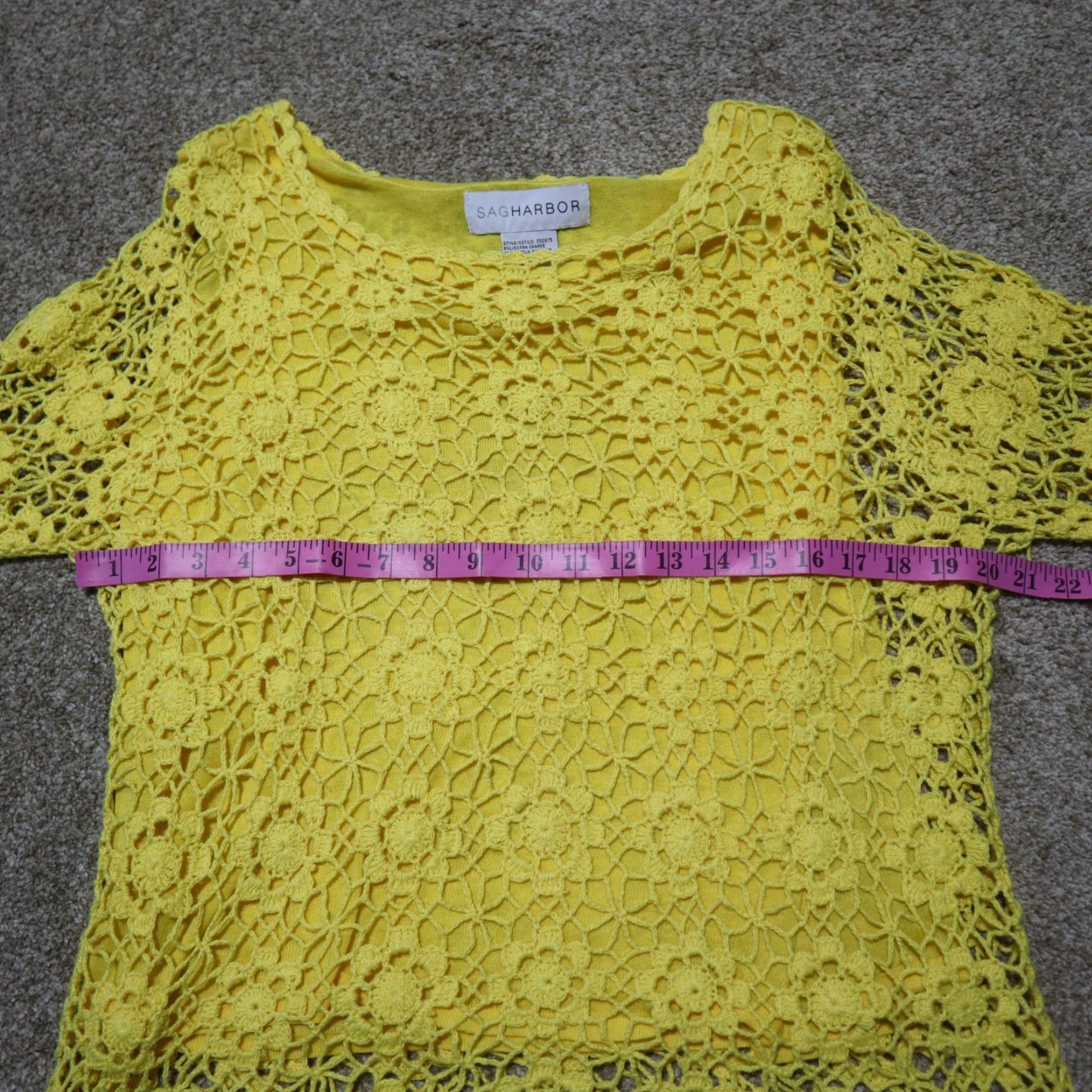 Vintage VINTAGE Sag Harbor Yellow Sweater Shirt Womens PXL Petite Extra Large Size XL / US 12-14 / IT 48-50 - 5 Thumbnail