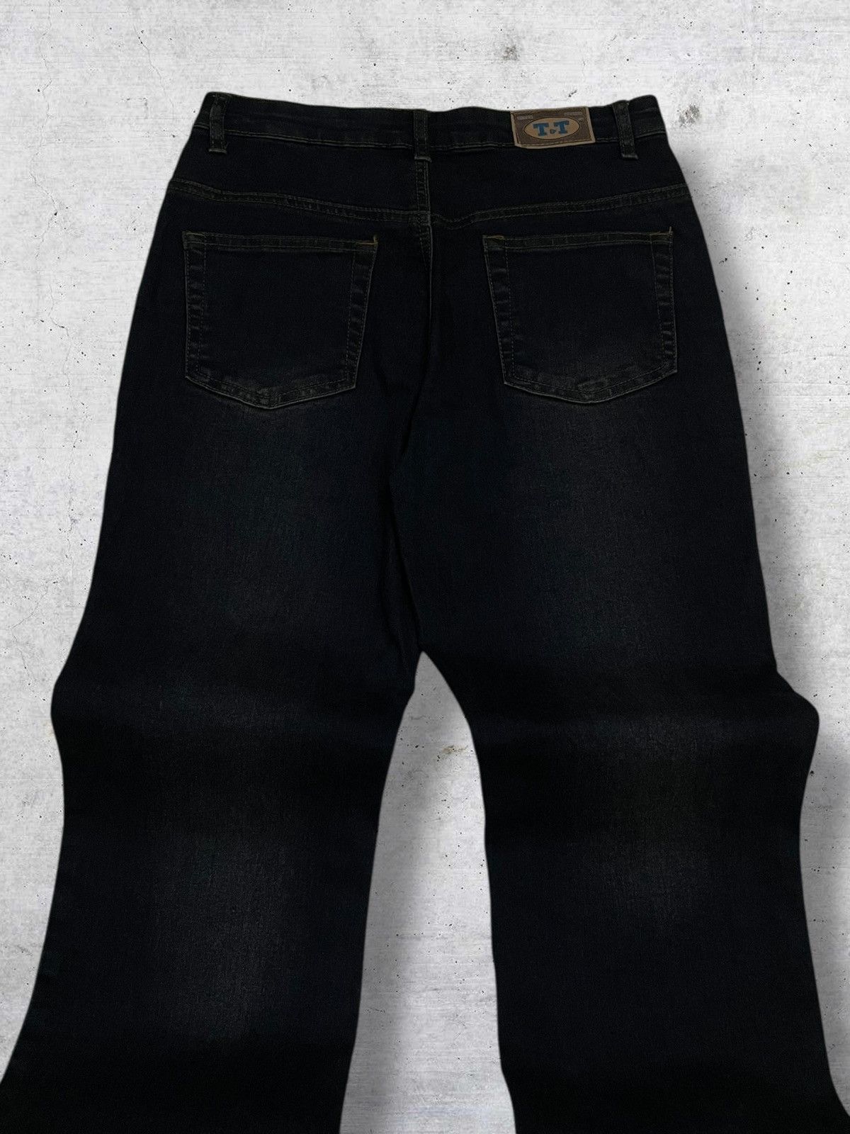Tornado Mart VINTAGE RARE DESIGNER JAPAN T&T LACE UP FLARED DENIM 90S Size US 27 - 11 Thumbnail