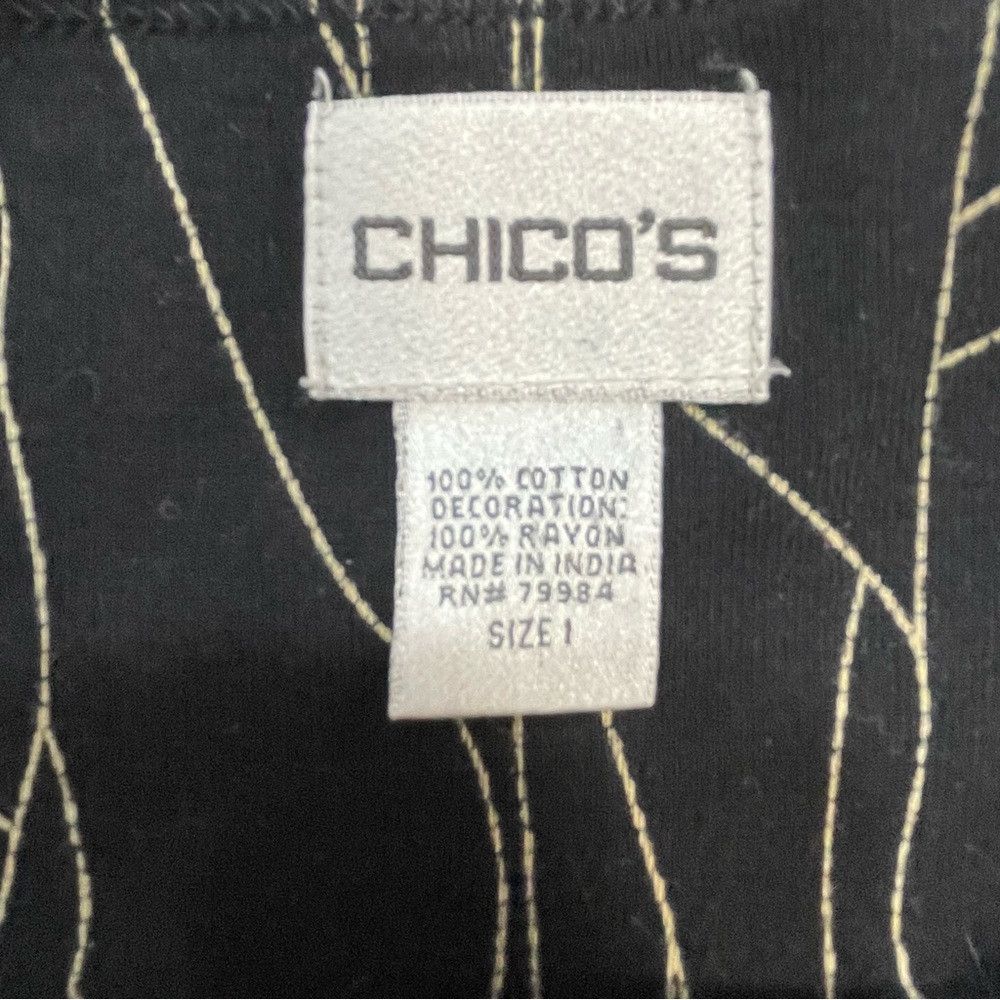 Chicos Chico's Bohemian Embroidered Long Sleeve Cotton Top Size 1 Size M / US 6-8 / IT 42-44 - 6 Thumbnail