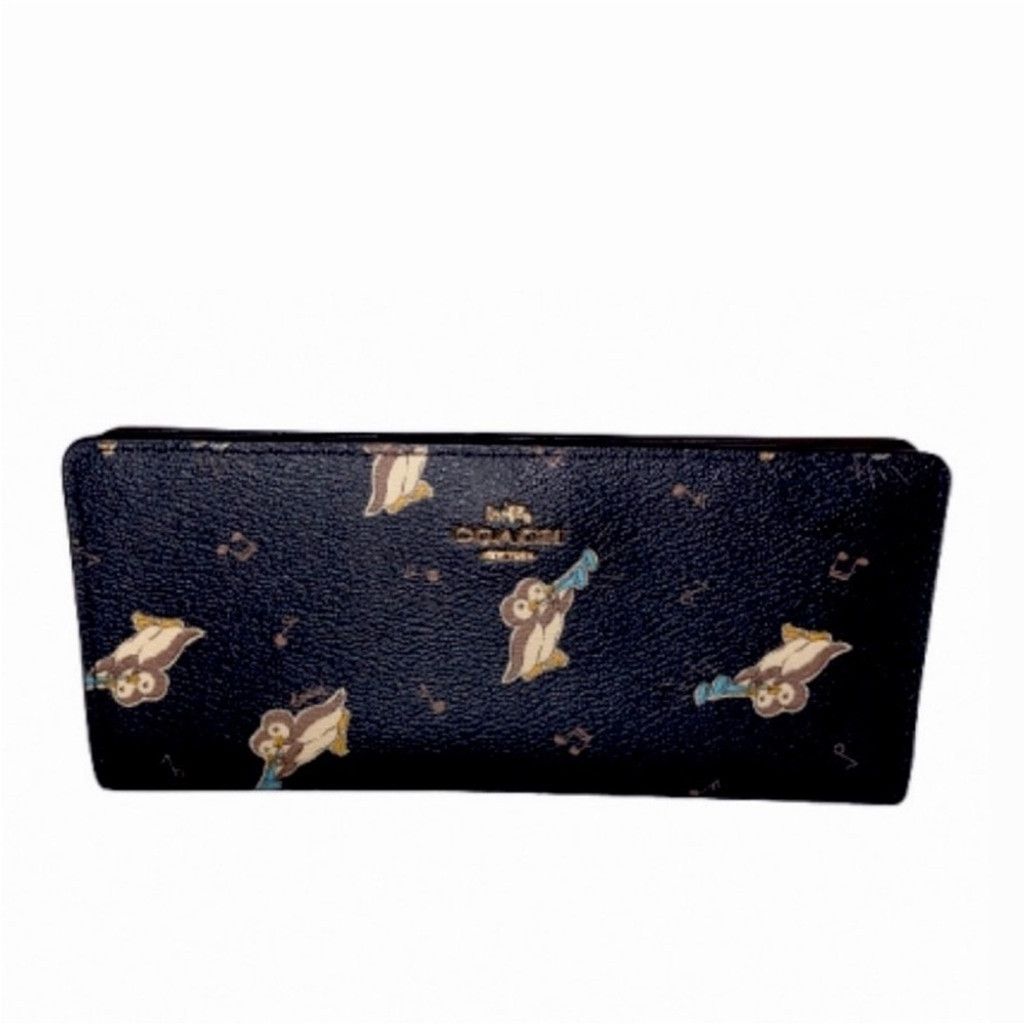 Coach Coach Slim Zip Wallet With Penguin Print Size ONE SIZE - 1 Thumbnail