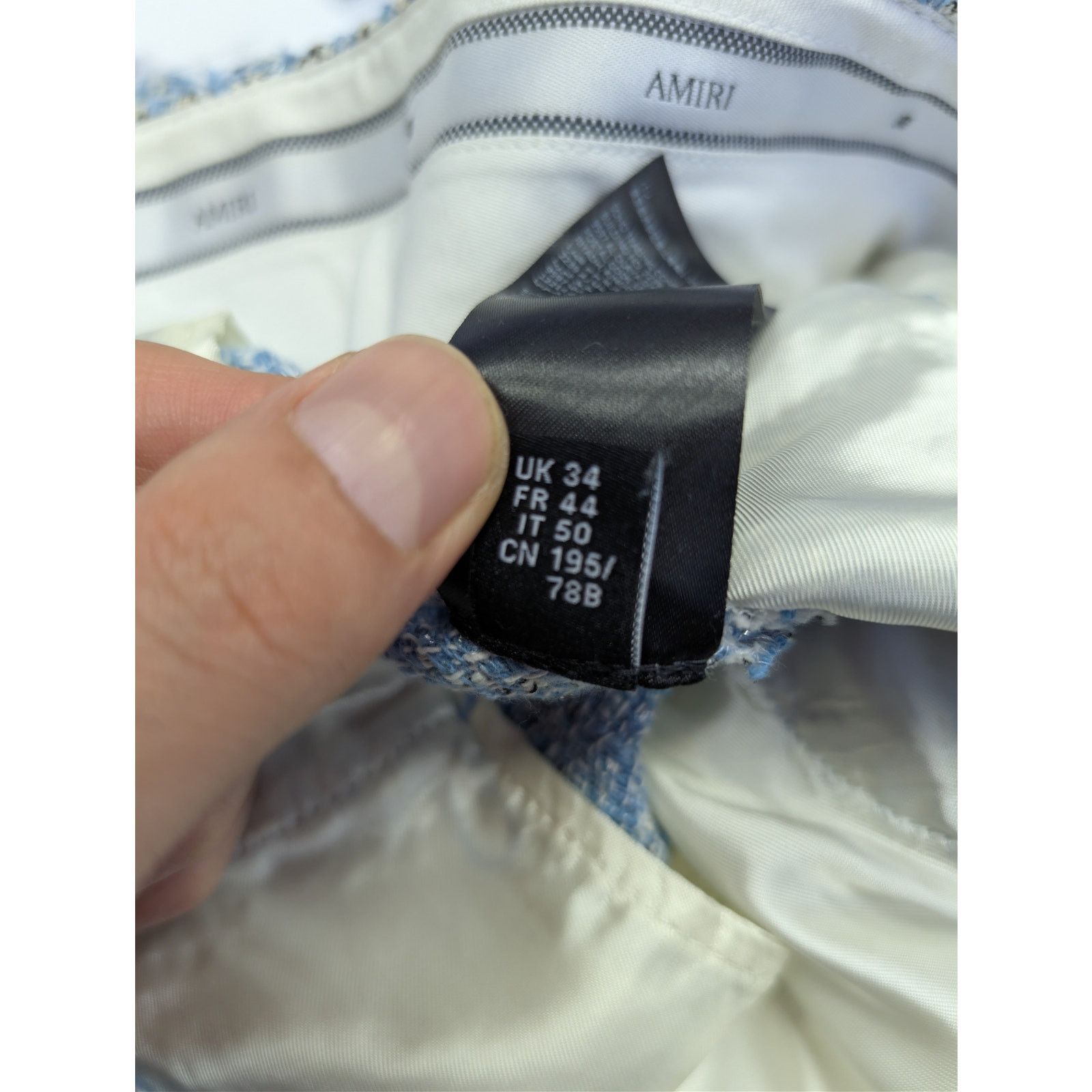 Amiri o1rshd1 Boucle Shorts Short in Ashley Blue Size US 34 / EU 50 - 21 Thumbnail