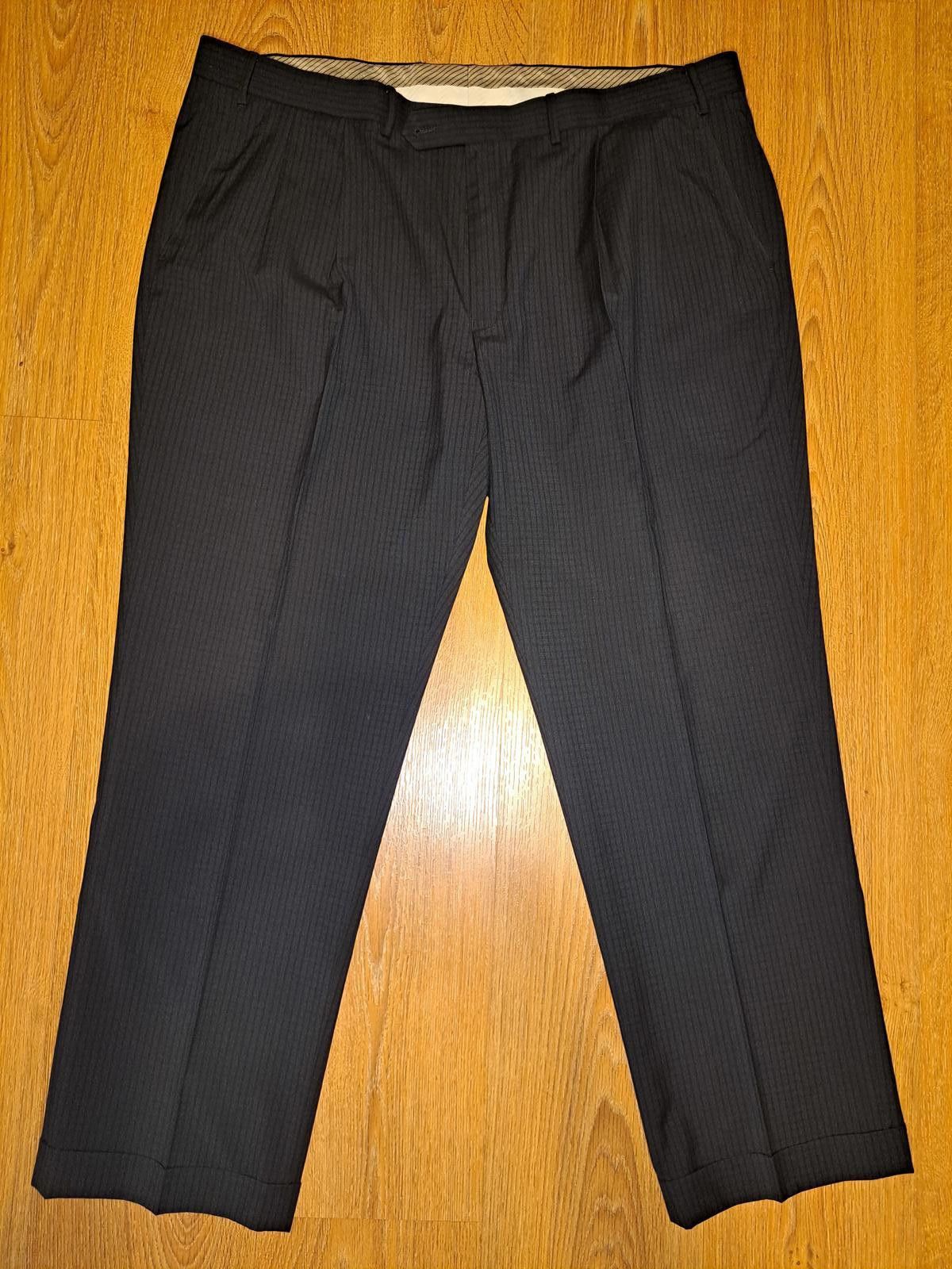 Polo Ralph Lauren Ralph Lauren Dress Pants Mens 42x30 Black Plaid Pleated Size 50R - 1 Thumbnail