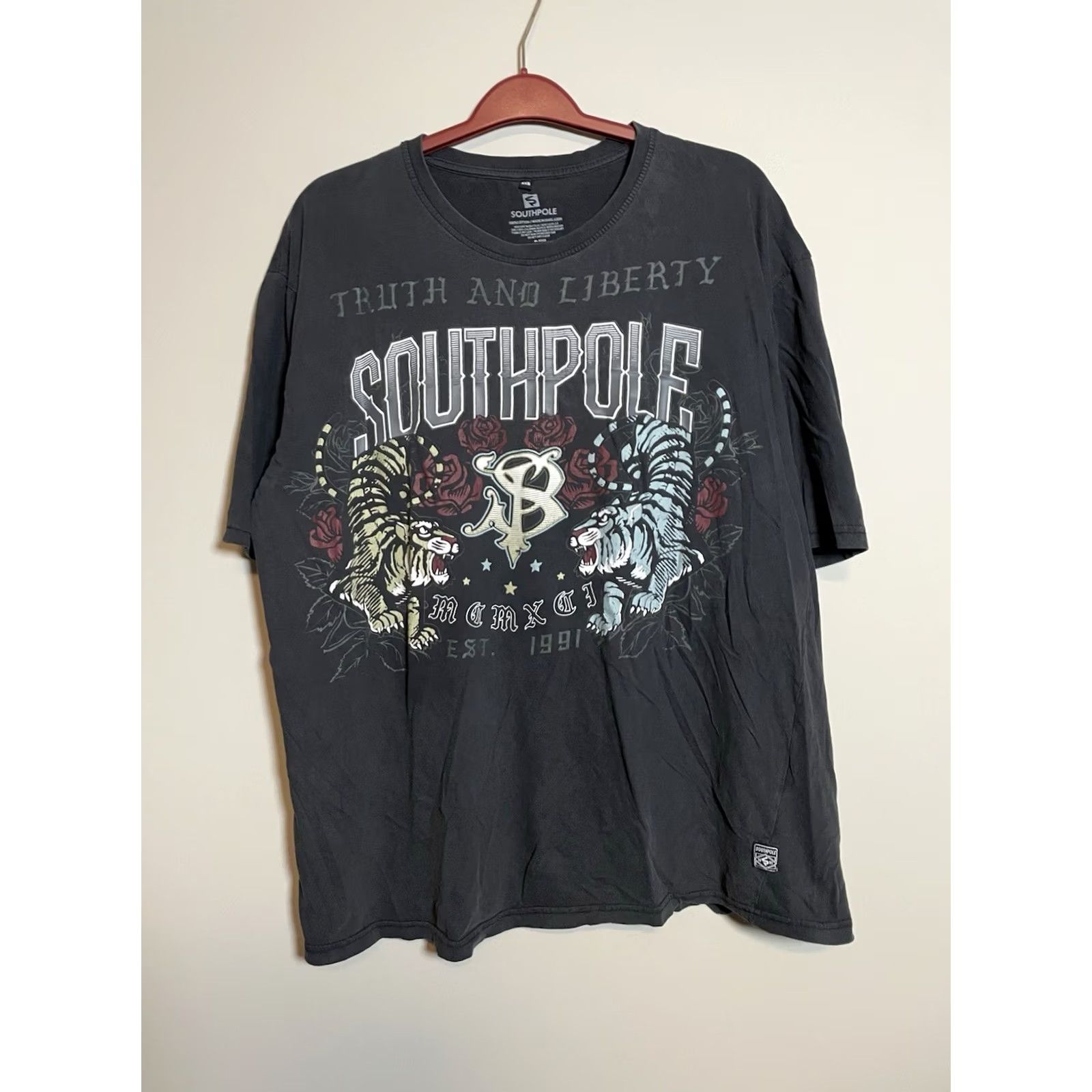Southpole Southpole Shirt Mens 4XLT Gray Truth and Liberty Tiger Men 4XB G16 Size US XXL / EU 58 / 5 - 2 Thumbnail