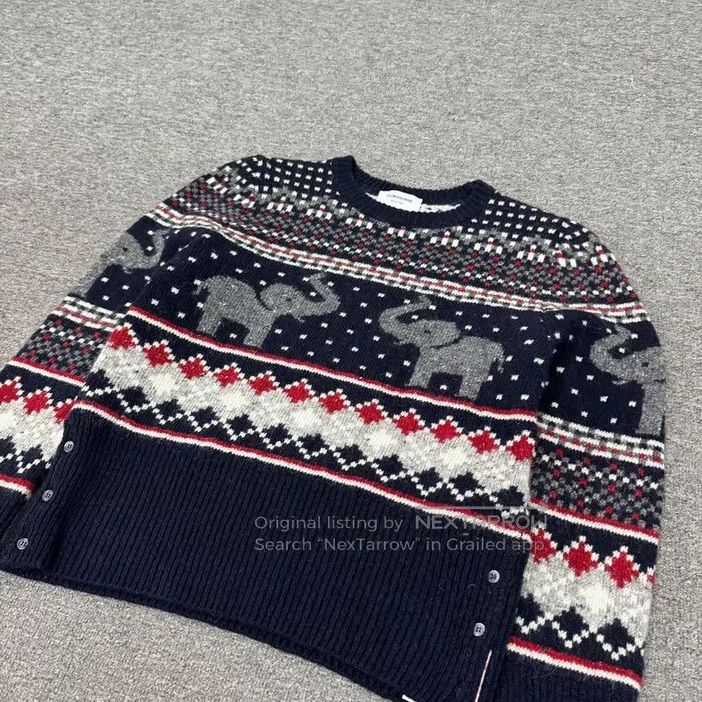 Thom Browne Thom Browne Crew-neck knit sweater Size US M / EU 48-50 / 2 - 4 Thumbnail