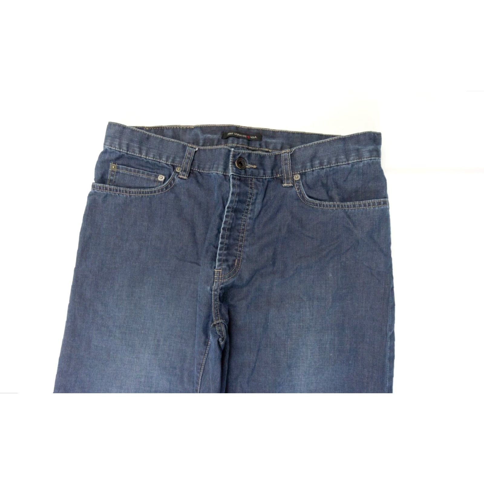 John Varvatos John Varvatos Jeans Mens 34x32 Blue Denim Straight Leg Casual Pants Size US 34 / EU 50 - 2 Thumbnail