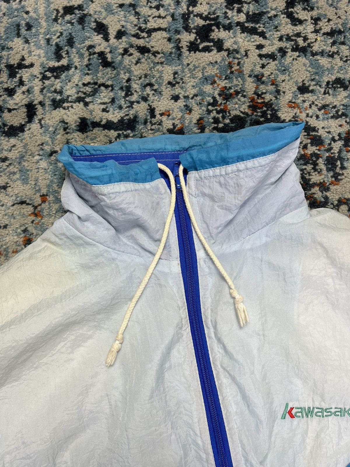 Vintage Vintage 80s Kawasaki crazy track jacket bomber racing rave Size US L / EU 52-54 / 3 - 9 Thumbnail
