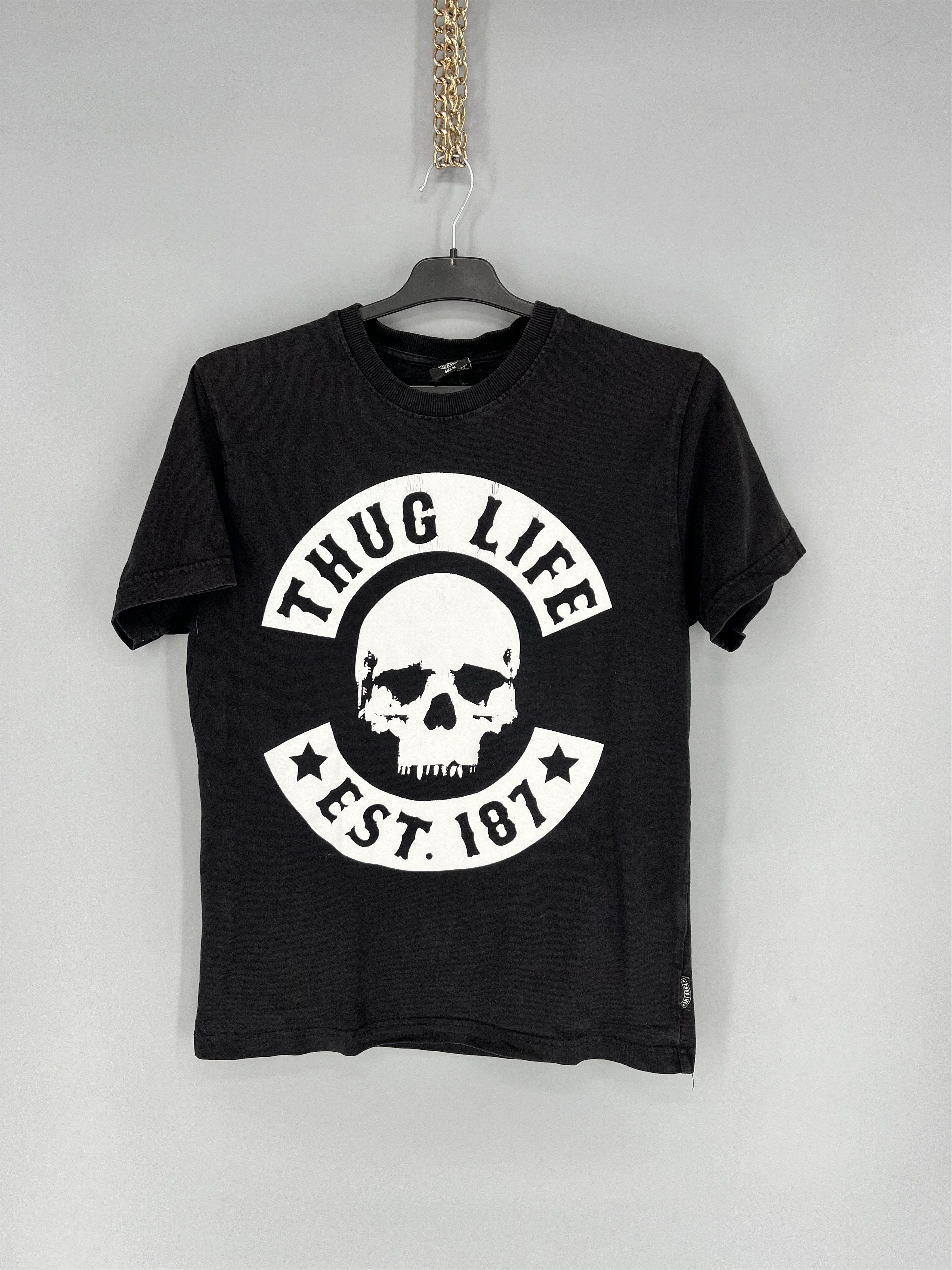 Band Tees × Vintage Vintage Y2k Thug Life vintage USA streetwear tee Skull tee Size US M / EU 48-50 / 2 - 1 Thumbnail