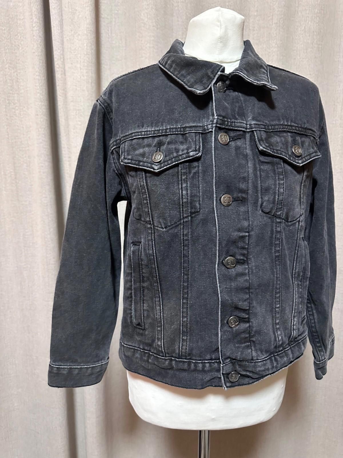 Ed Hardy Denim Gray Jacket Wolf Sz M Womens