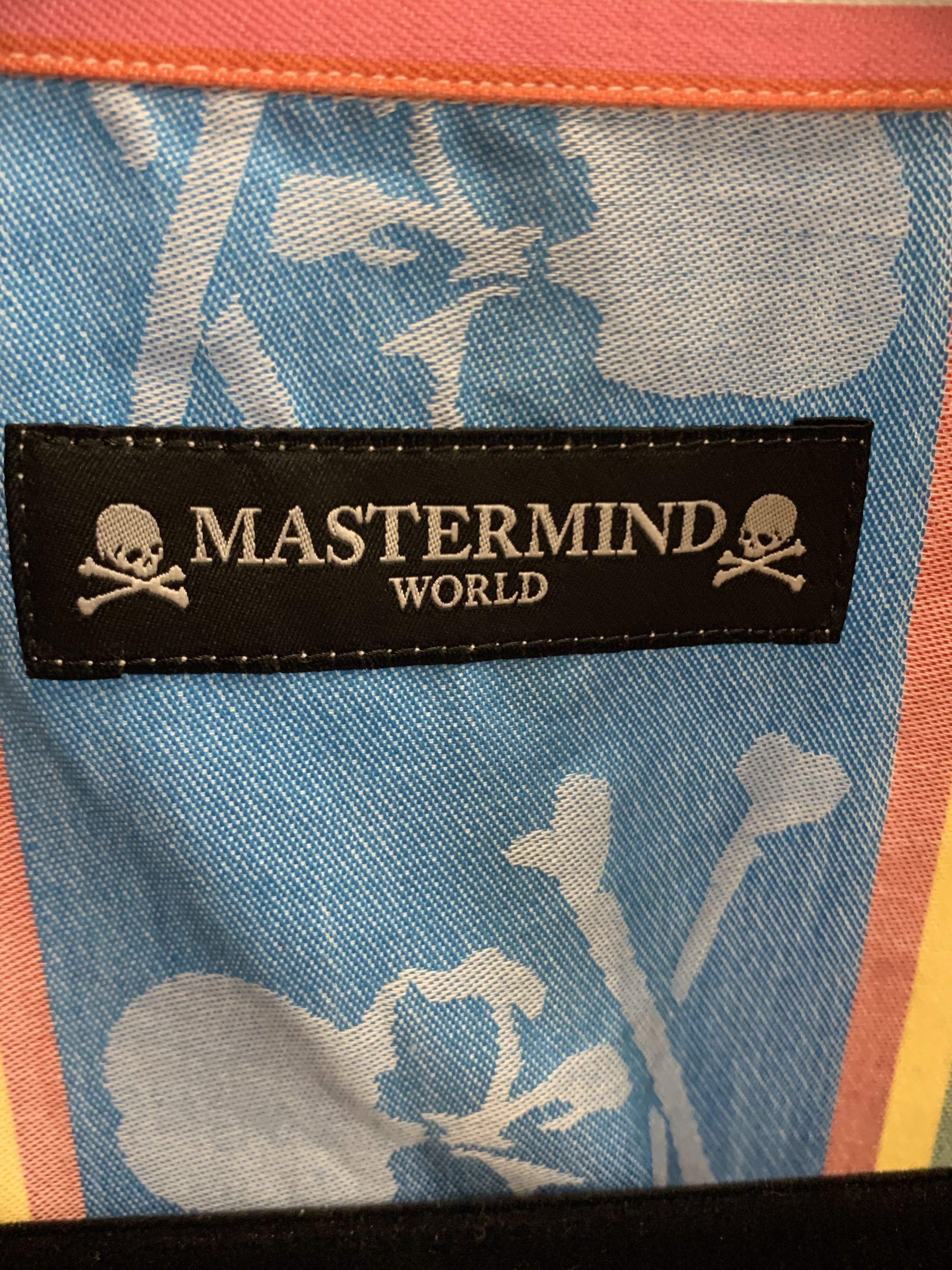 Mastermind World MASTERMIND WORLD Camp-Collar Striped Cotton-Jacquard Shirt Size US M / EU 48-50 / 2 - 4 Thumbnail