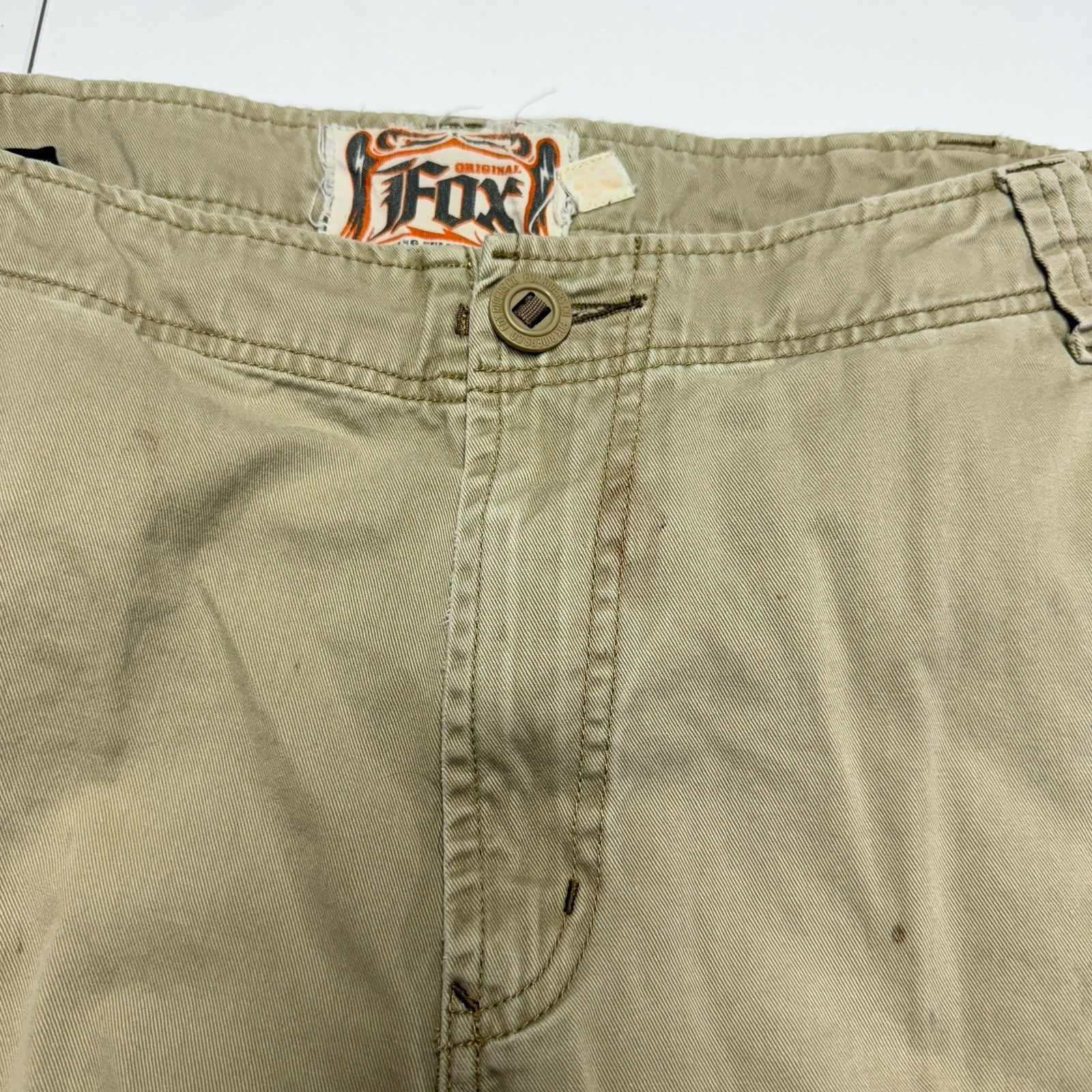 Fox Racing Fox Racing Deluxe Cargo Shorts Mens 36 (37x10) Beige Y2K Size US 36 / EU 52 - 4 Thumbnail