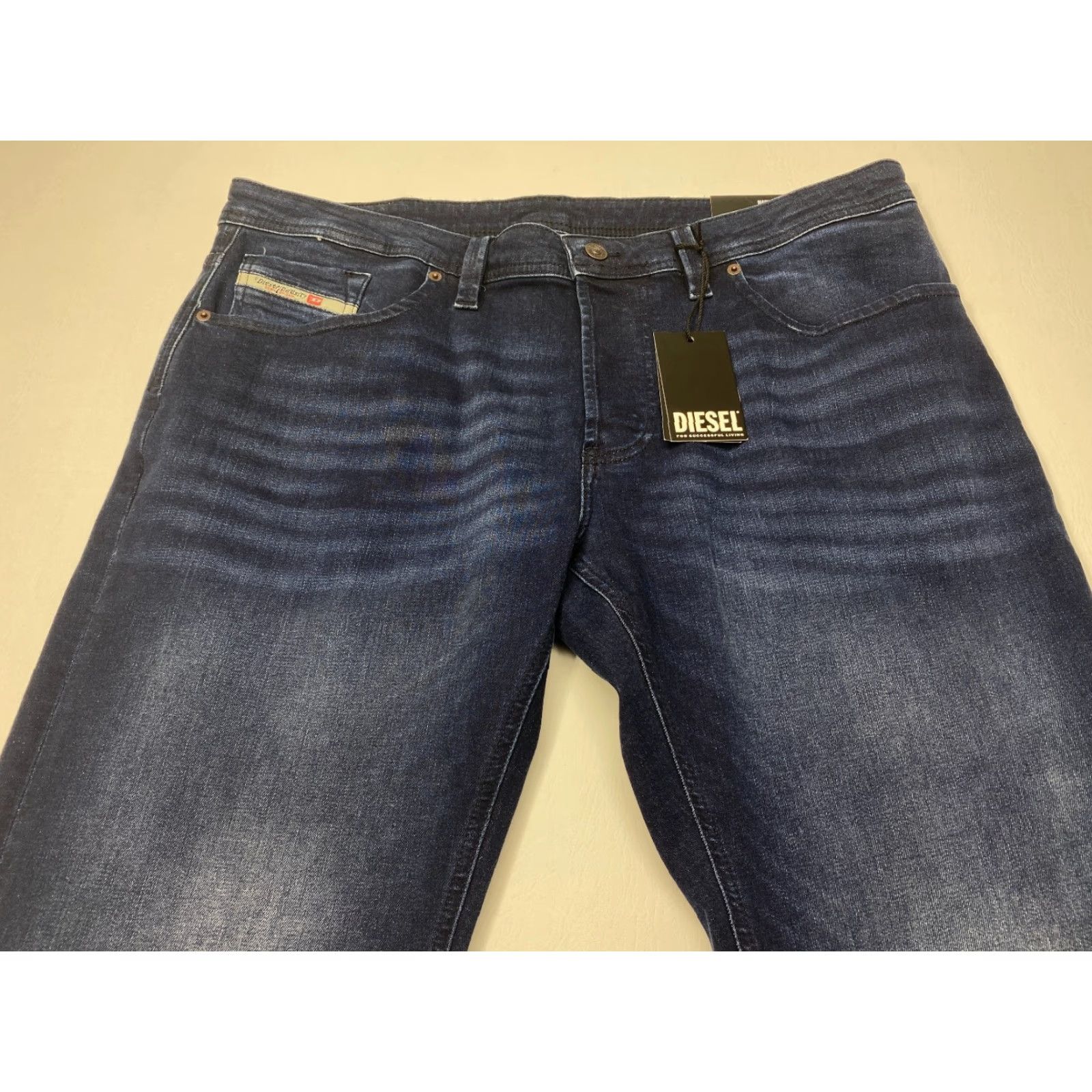 Diesel NWT Diesel Industry Markee Jeans Mens 38x32 Blue Denim Straight Leg Whiskers NEW Size US 38 / EU 54 - 3 Thumbnail