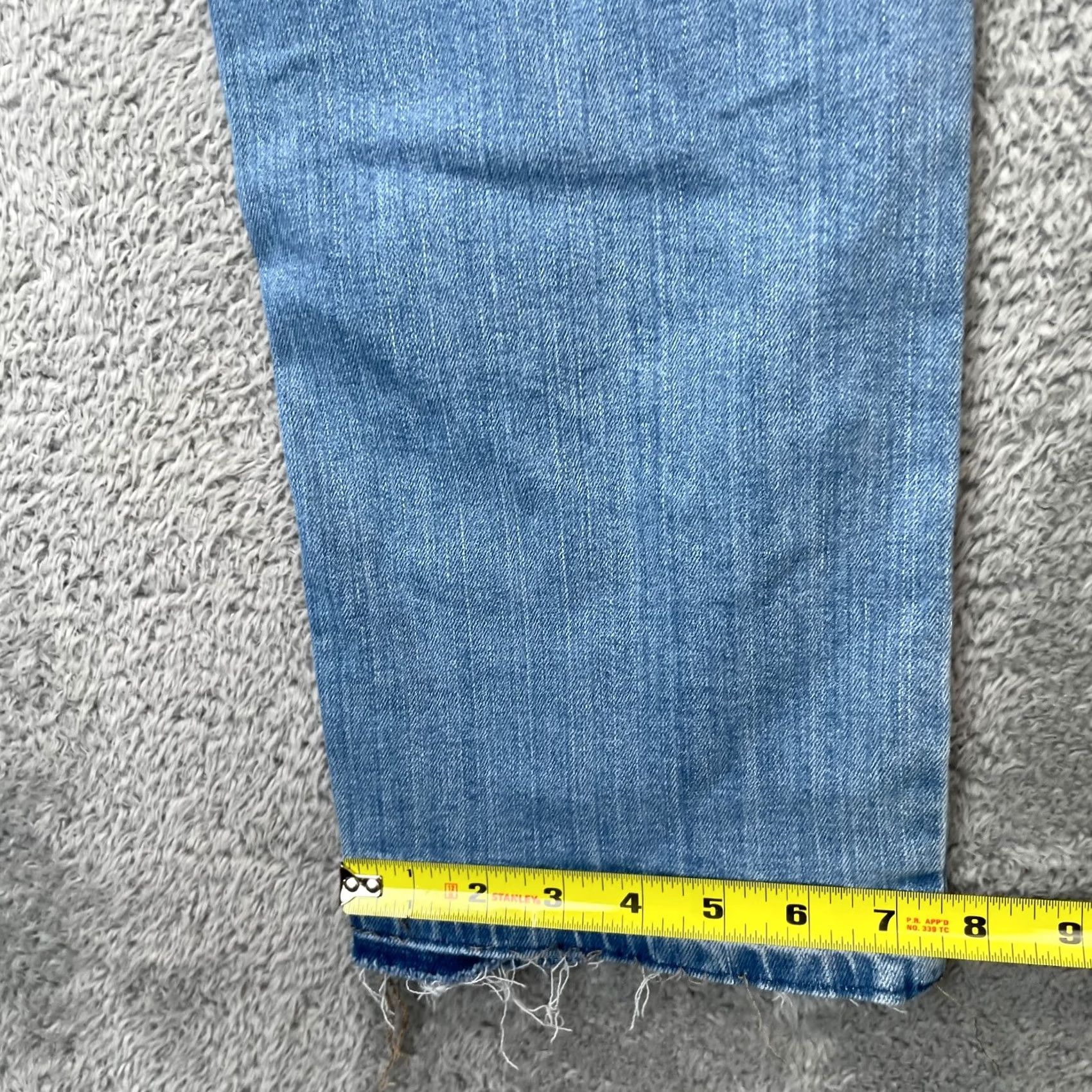 Lee Lee Jeans Womens 16 Long Blue Straight Leg Denim Logo Cotton Stretch Mid Rise Size 38" / US 16 / IT 52 - 7 Thumbnail