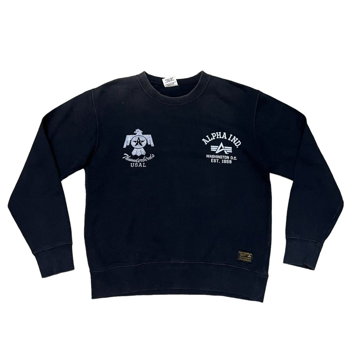 Alpha Industries × Vintage Vintage Alpha Industries Sweatshirt Size US L / EU 52-54 / 3 - 1 Thumbnail