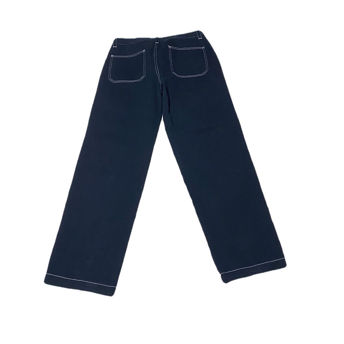 Forever 21 Dark Blue Contrast Stitch Carpenter Pants Size US 33 - 2 Thumbnail