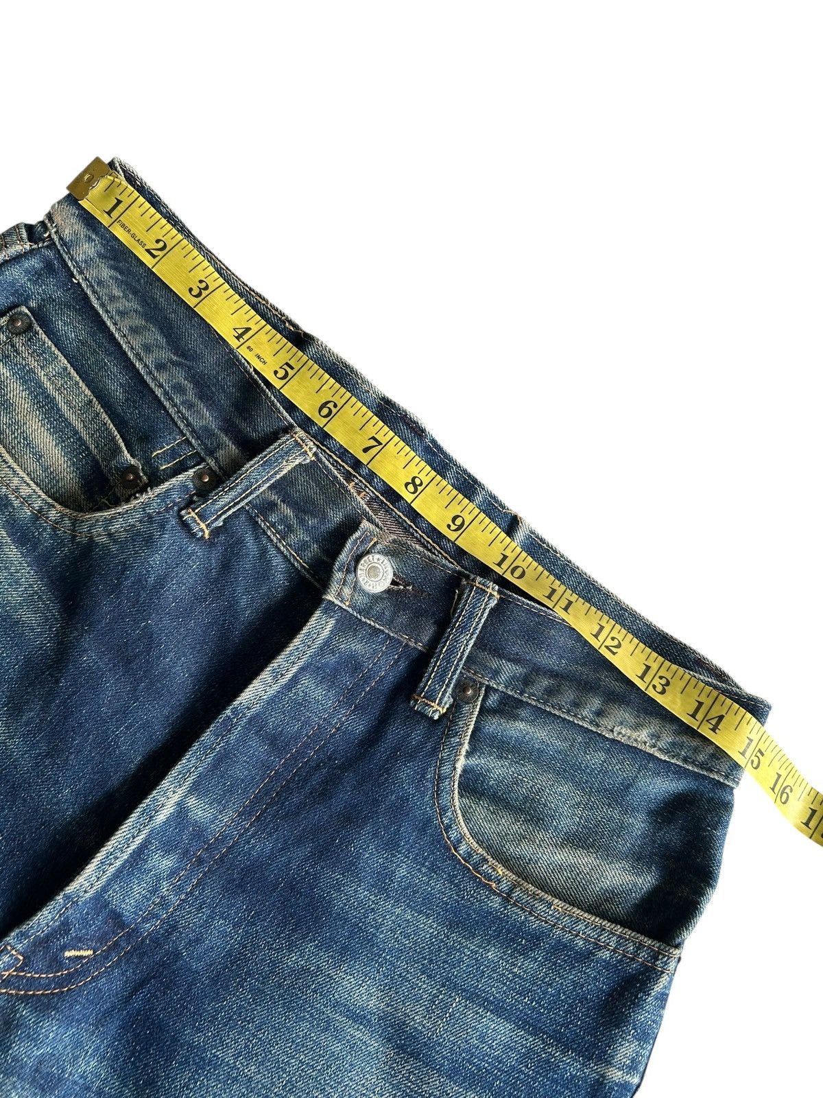 Kapital Vintage Blue Blue Hr Market Selvedge Distressed denim jeans Size US 30 / EU 46 - 16 Thumbnail