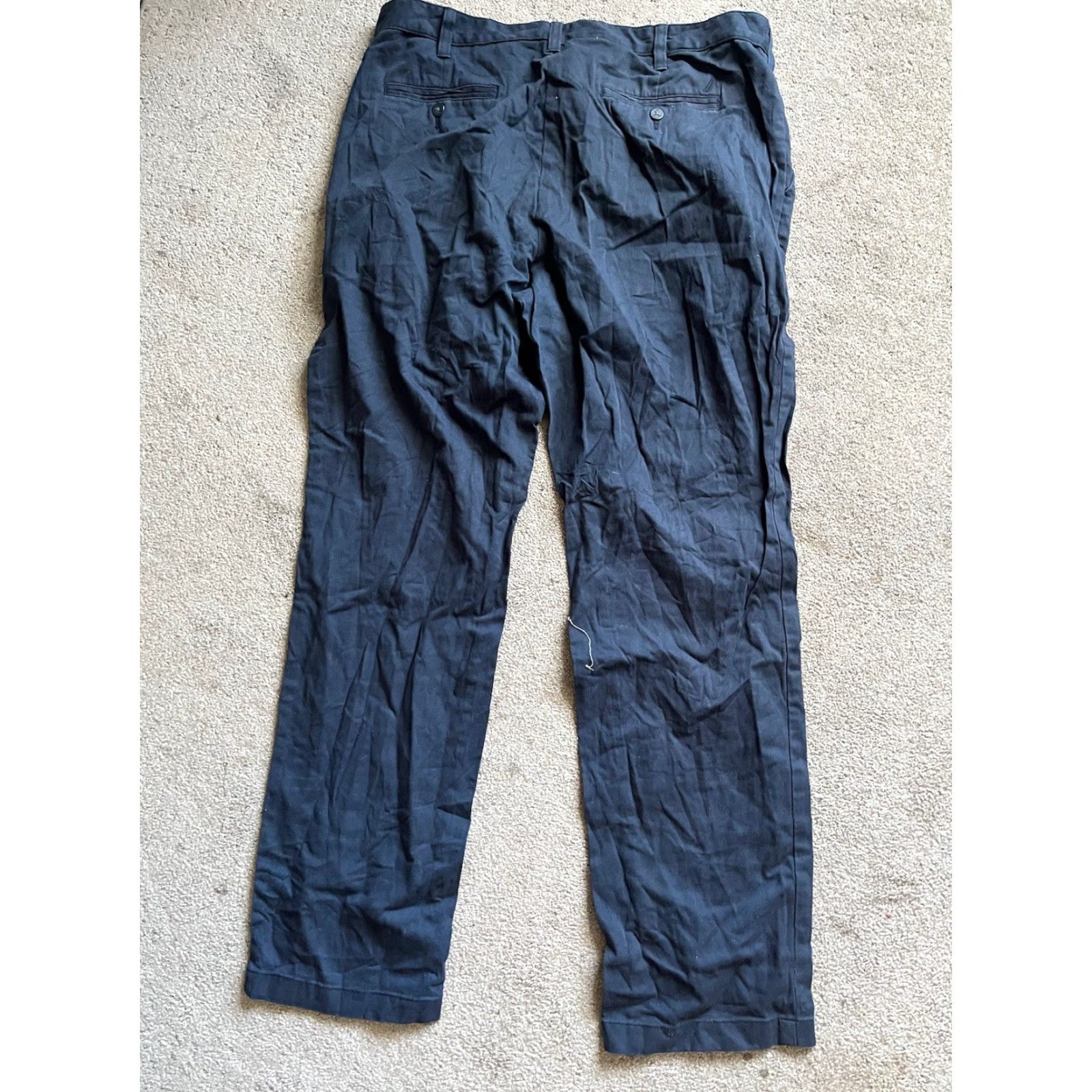 Nautica Nautica Mens Regular Fit Flat Front Pants Navy Blue 36x34 The Deck Pant Chino Cotton Front Flat Navy Mens Size US 36 / EU 52 - 3 Thumbnail