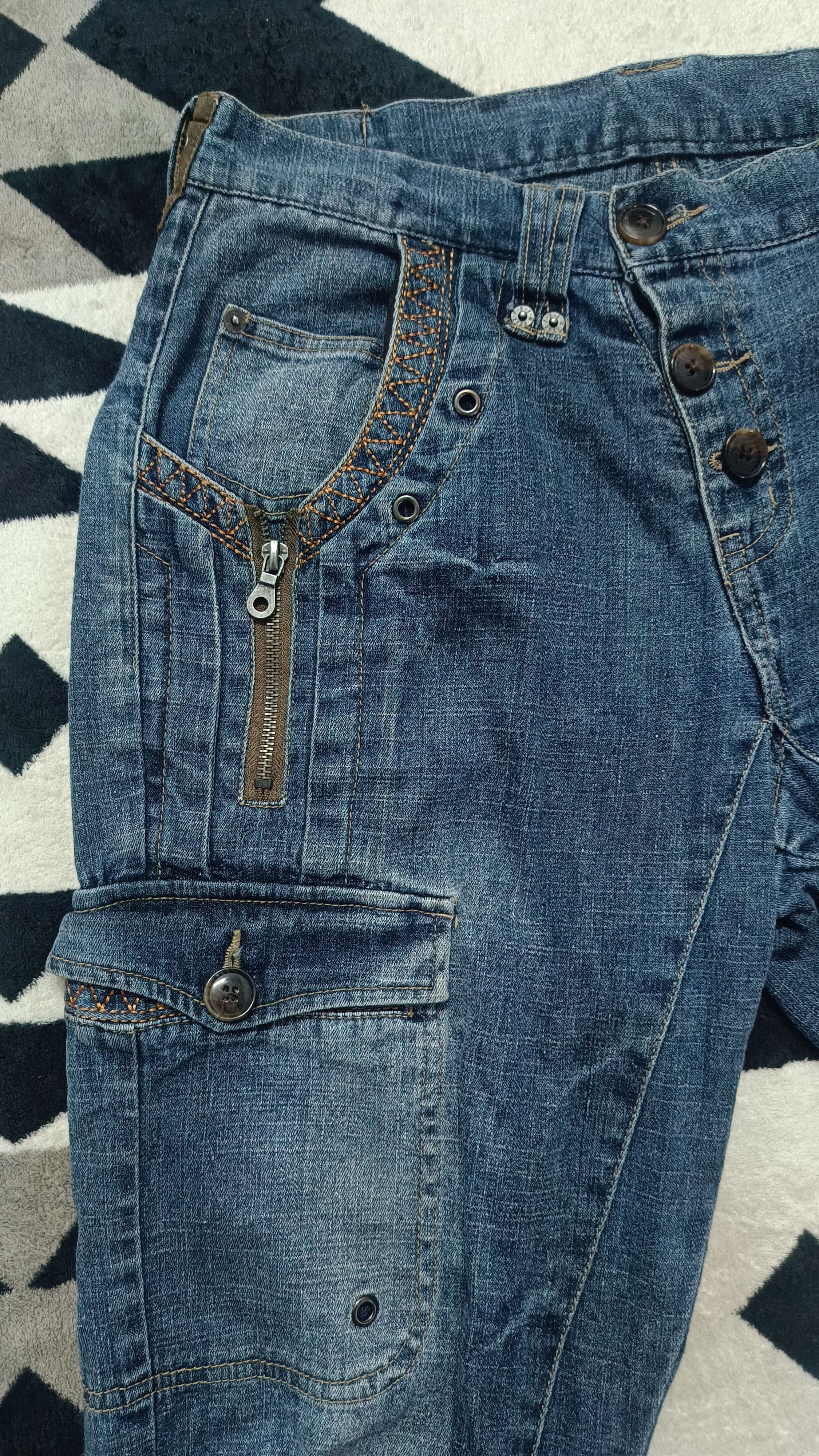 Japanese Brand 🔥🔥Rare Vintage PPFM Eastern Rock Bondage Jeans Size 34" / US 12 / IT 48 - 7 Thumbnail
