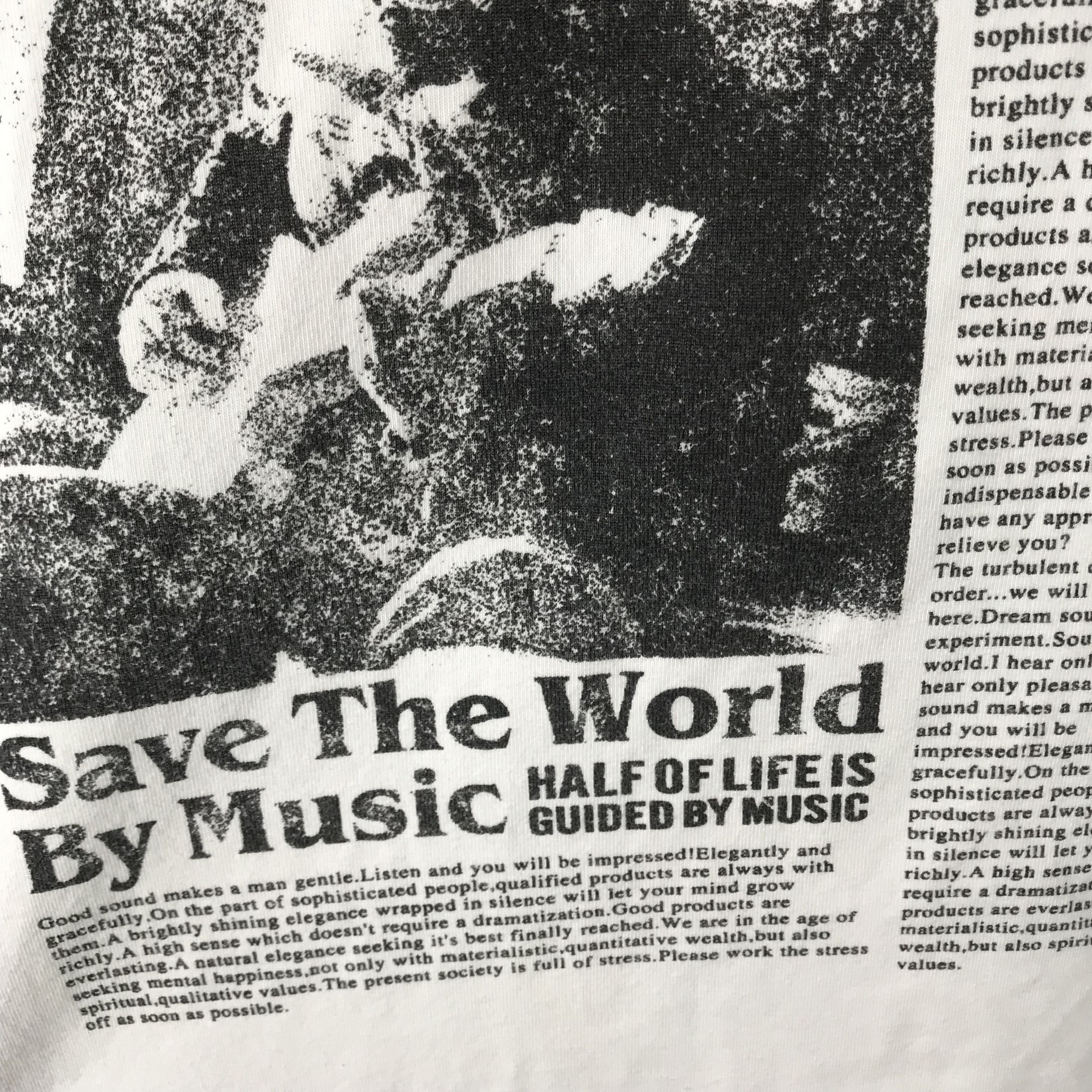 Vintage 90s Jethro NME record band Tull Newspaper All Over Print Tee Size US L / EU 52-54 / 3 - 5 Thumbnail