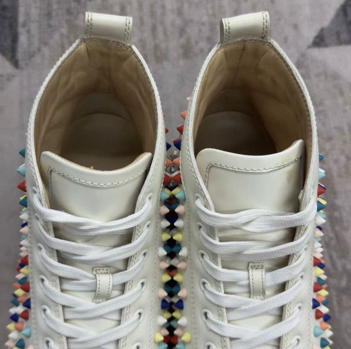 Christian Louboutin Christian Louboutin Rainbow Spike High Top Sneakers Size US 9.5 / EU 42-43 - 2 Thumbnail