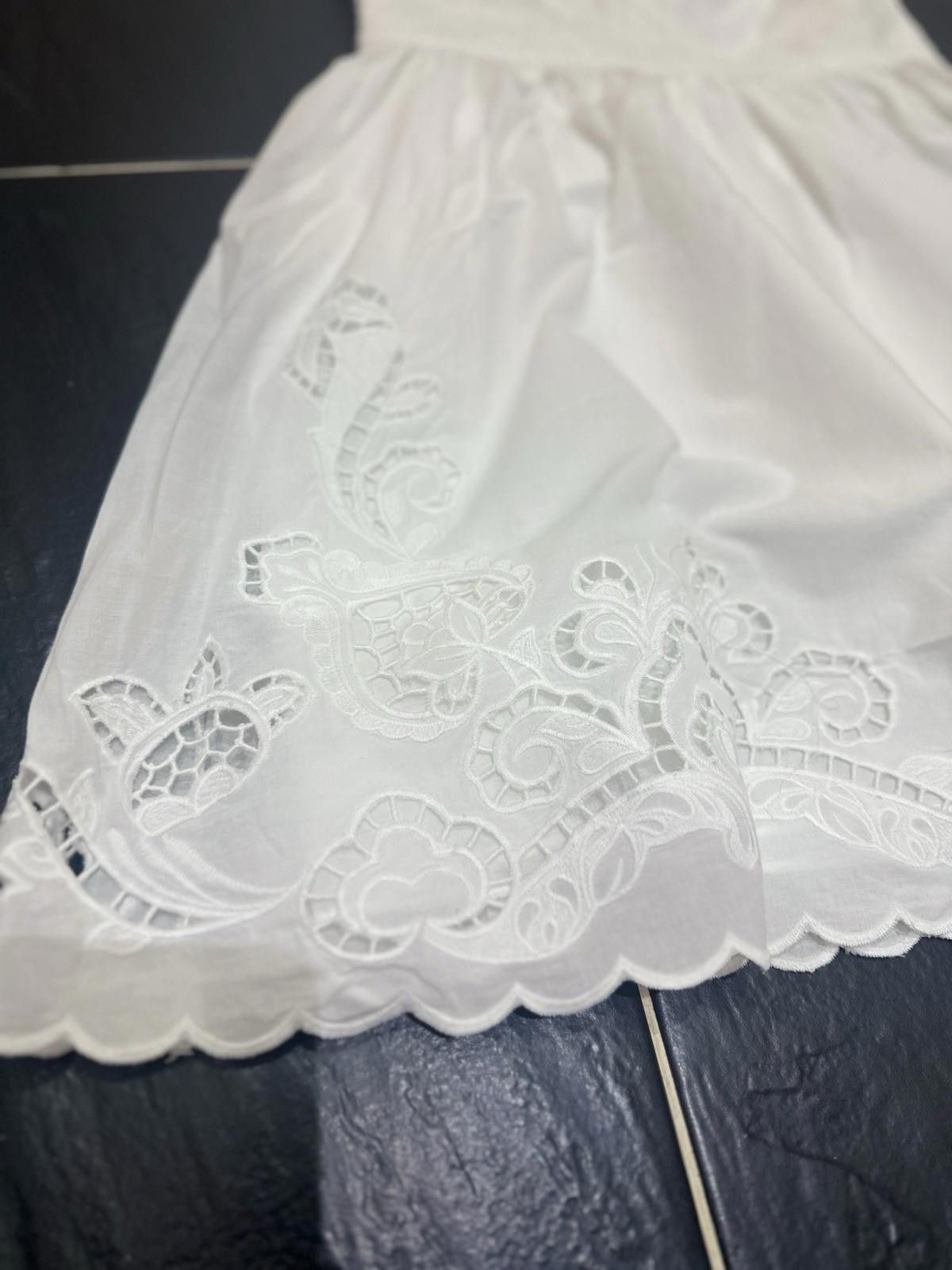 Zara Zara Cotton Short Embroided Dress Size S / US 4 / IT 40 - 4 Thumbnail
