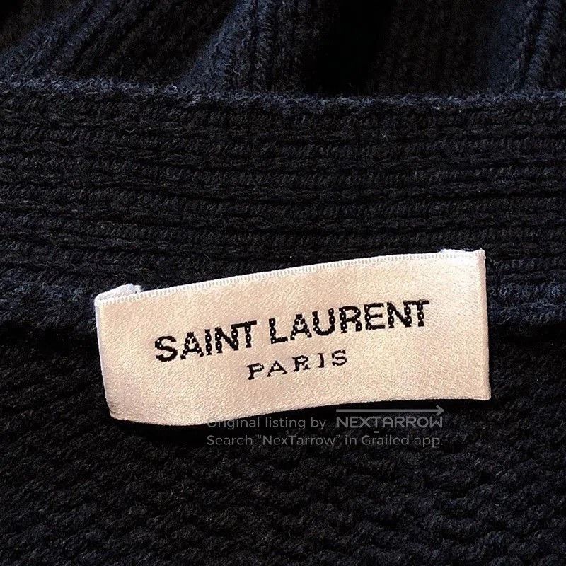 Saint Laurent Paris Saint Laurent Black Studded Knit Cardigan. Size XS / US 0-2 / IT 36-38 - 8 Thumbnail
