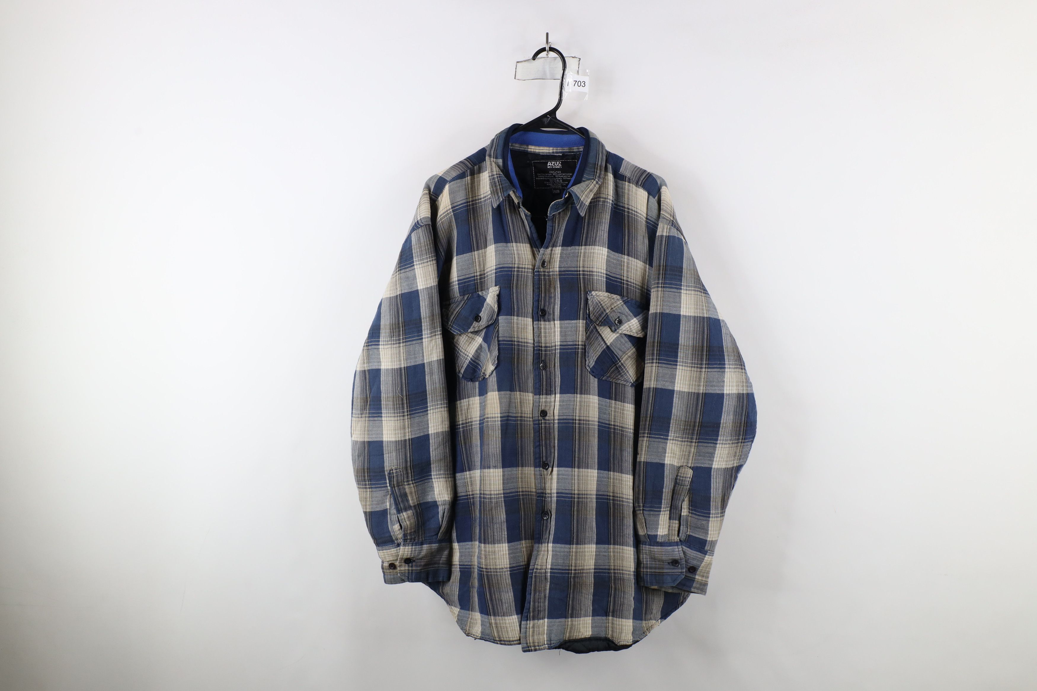 Vintage Vintage 90s Streetwear Flannel Shirt Jacket Jac shirt Size US XXL / EU 58 / 5 - 1 Thumbnail