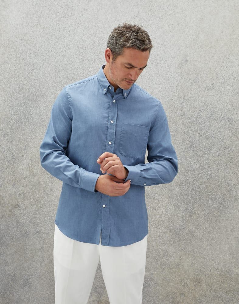 Brunello Cucinelli o1w1db10924 Shirt in Dark Blue Size US XS / EU 42 / 0 - 1 Preview