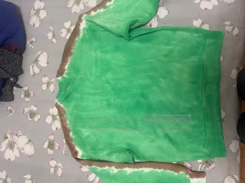 Acne Studios Acne Studios Heart Tie-Dye Green Terry Sweatshirt, Loose F Size XS / US 0-2 / IT 36-38 - 3 Thumbnail