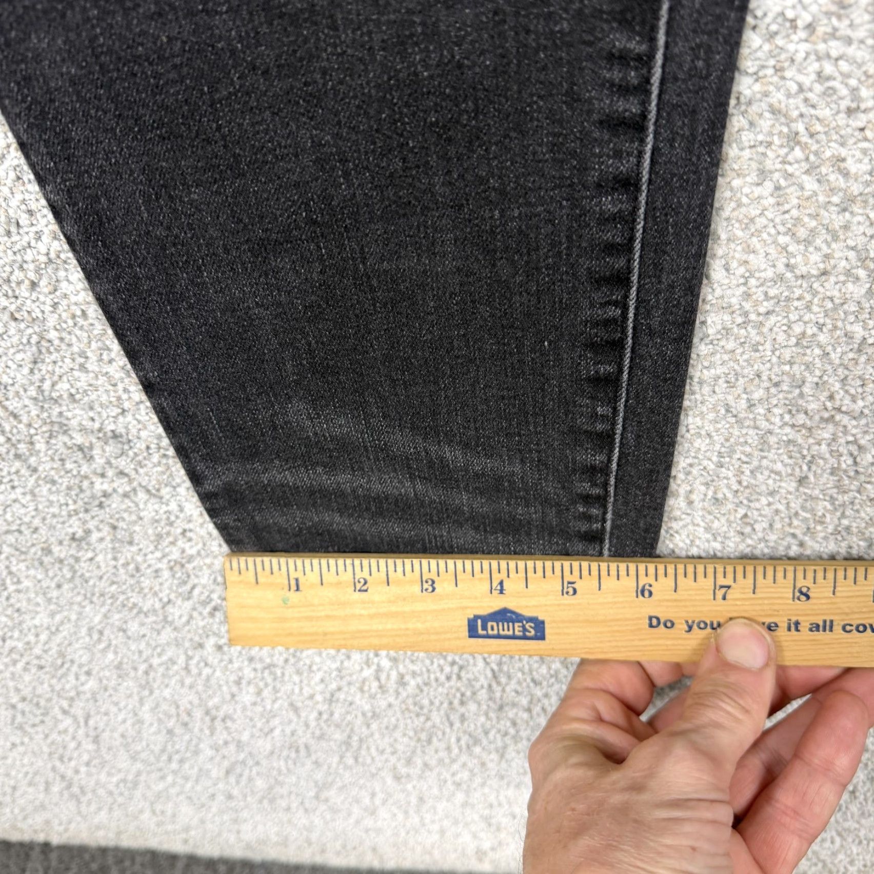 American Eagle Outfitters American Eagle Jeans Mens 34x31 Black Denim Straight Distressed Edgy Streetwear Jeans Size US 34 / EU 50 - 3 Thumbnail